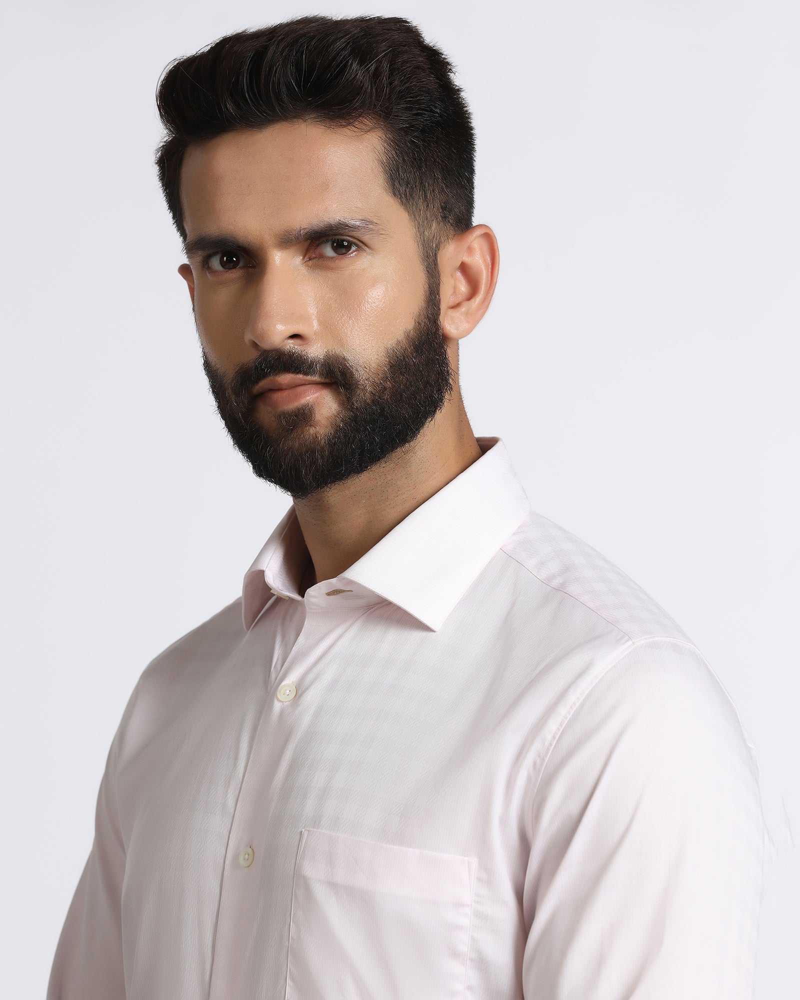 Light Pink Luxe Jacquard Shirt - Lyric