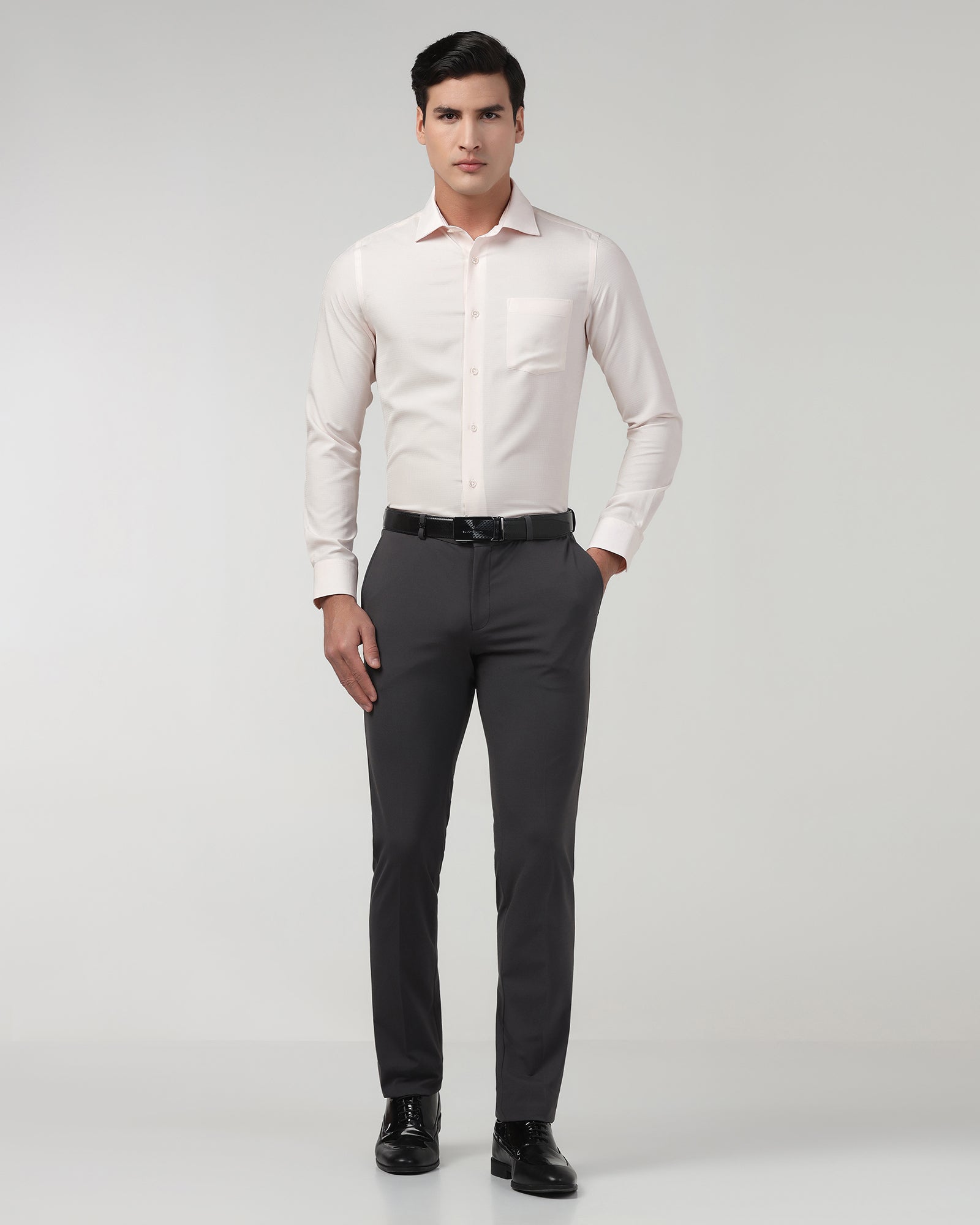 Light Pink Non Iron Textured Shirt - Reform E