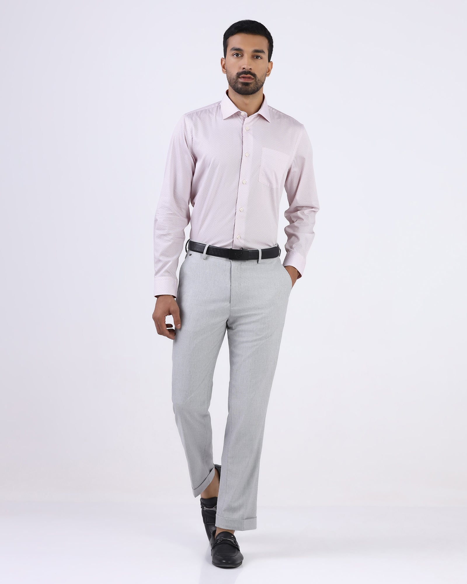 Light Pink Printed Shirt - Cube