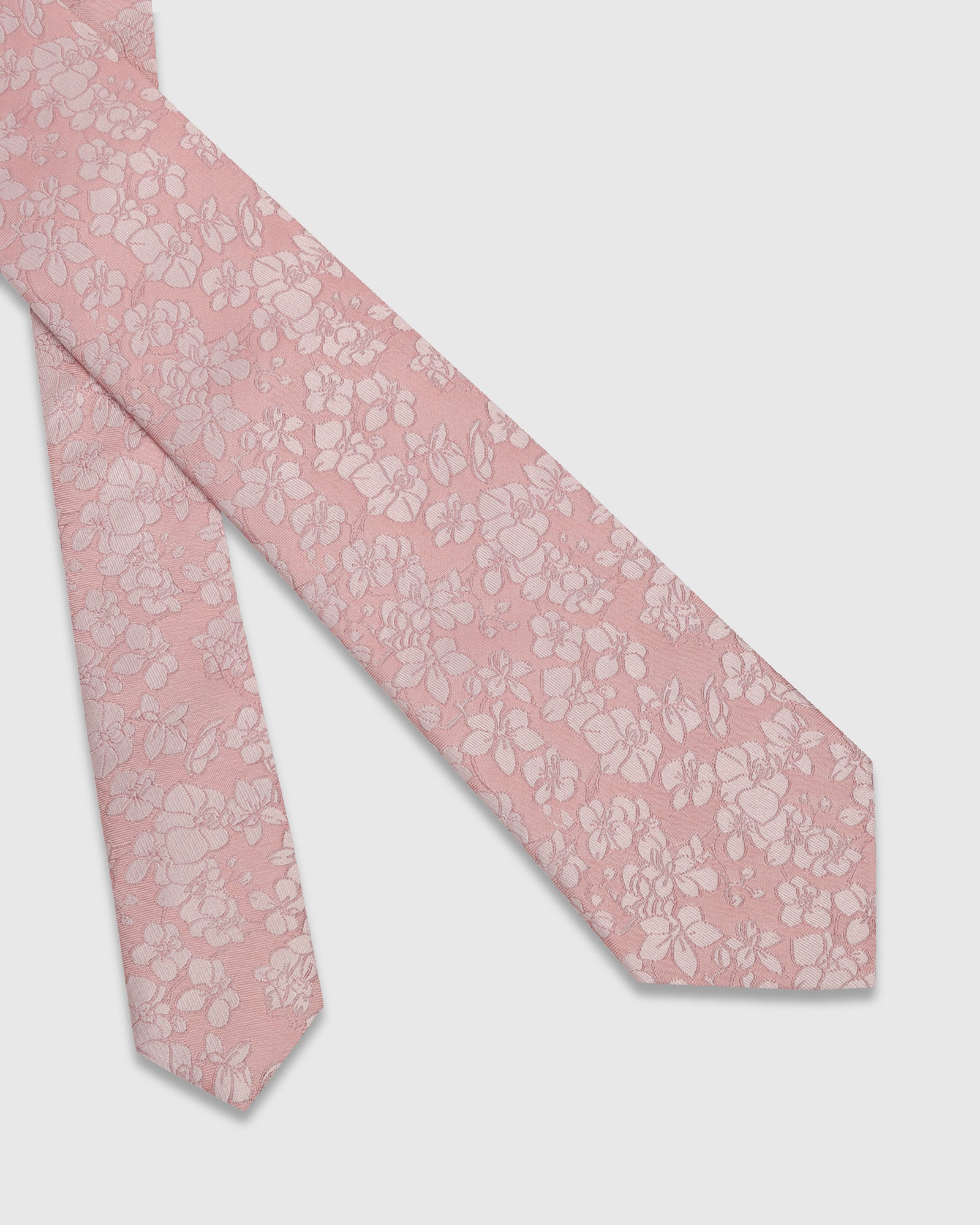 Light Pink Silk Printed Tie - Whitmore