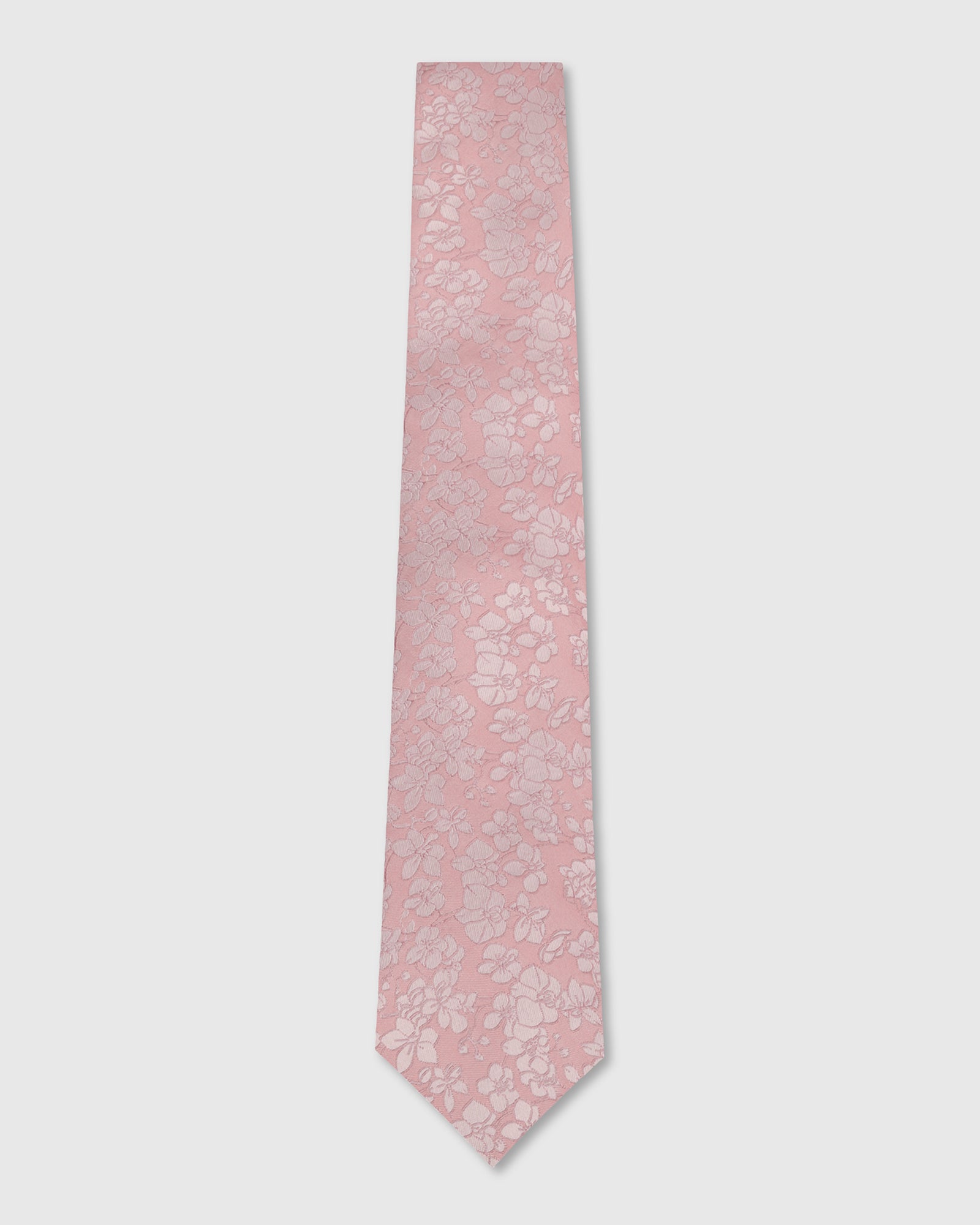 Light Pink Silk Printed Tie - Whitmore