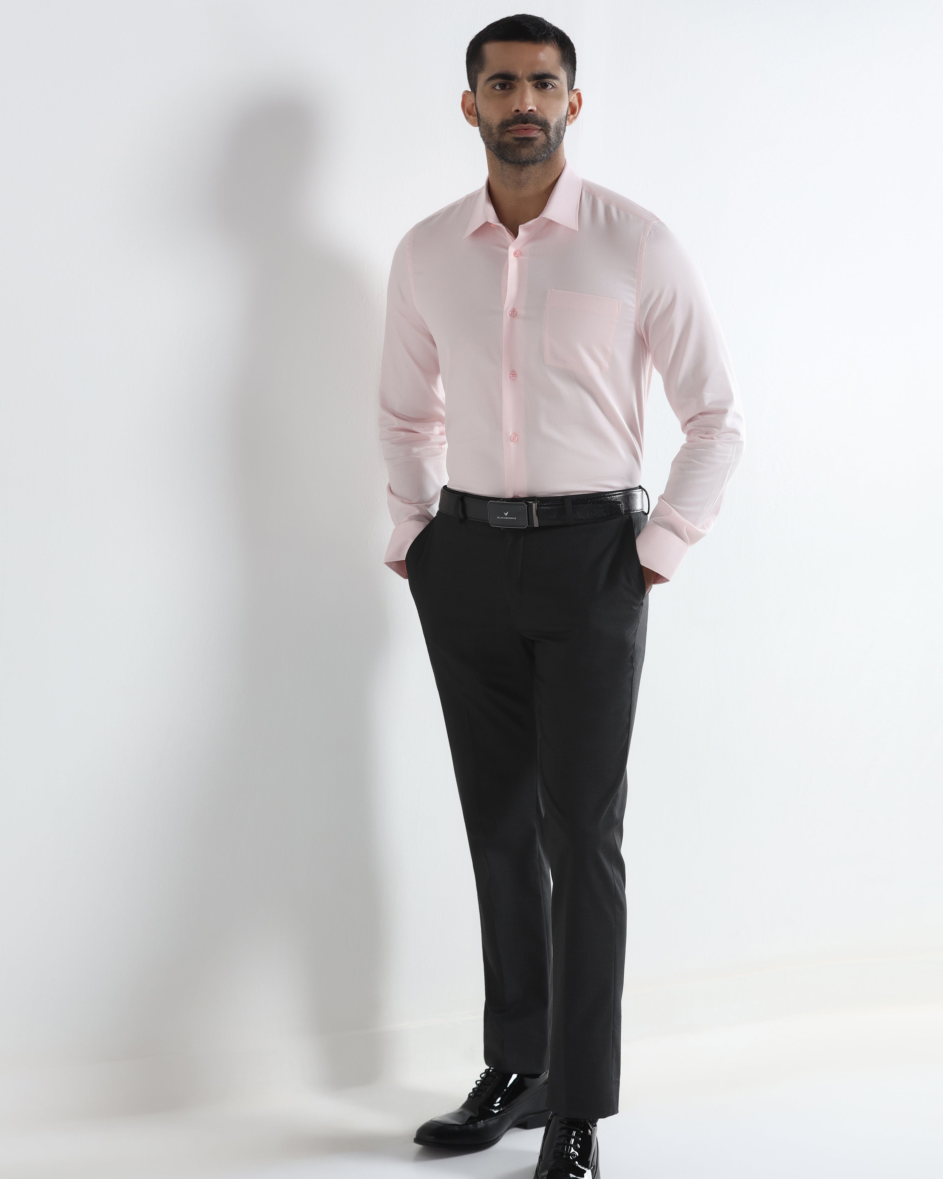 Light Pink Textured Shirt - Machete