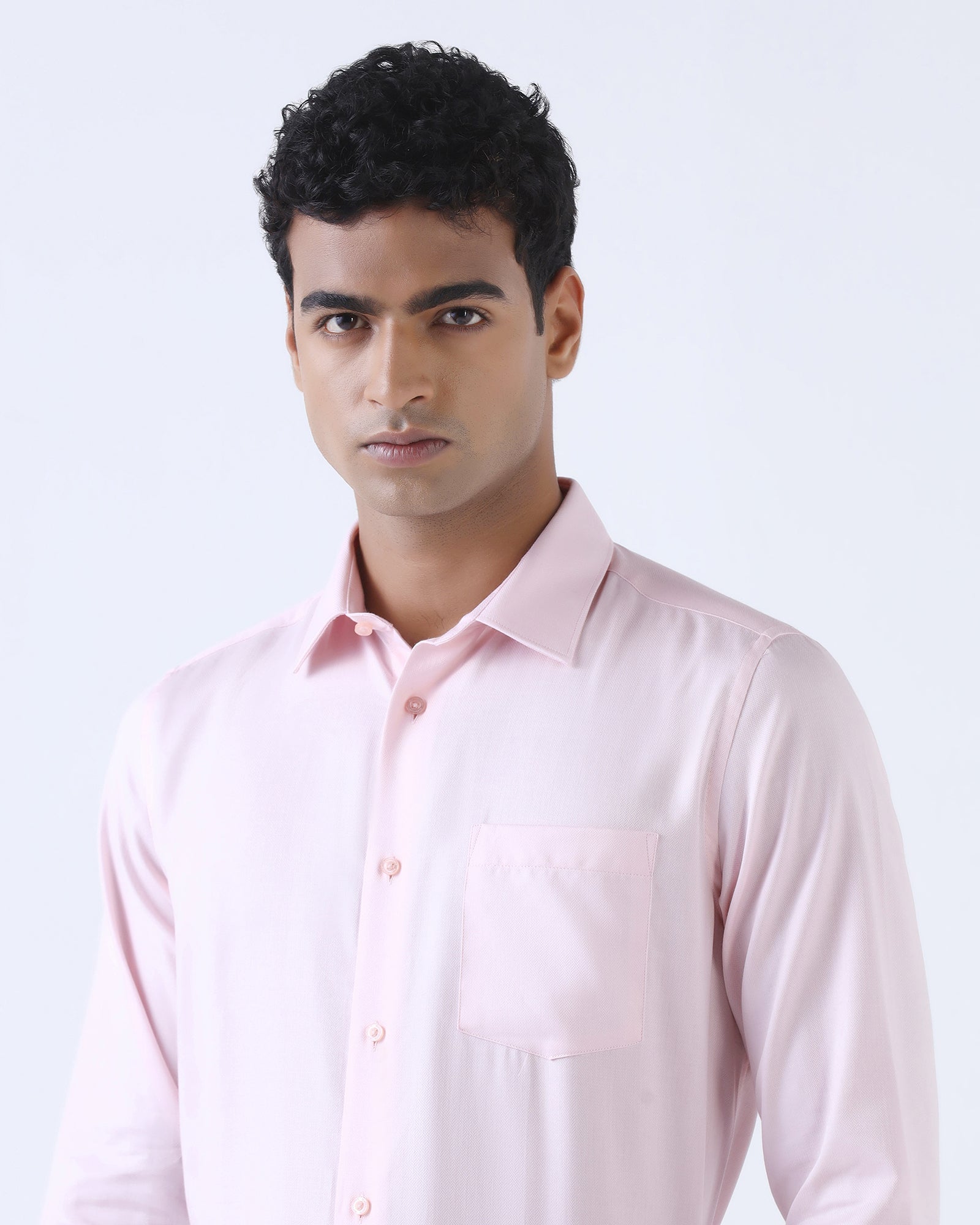 Light Pink Textured Shirt - Malachan