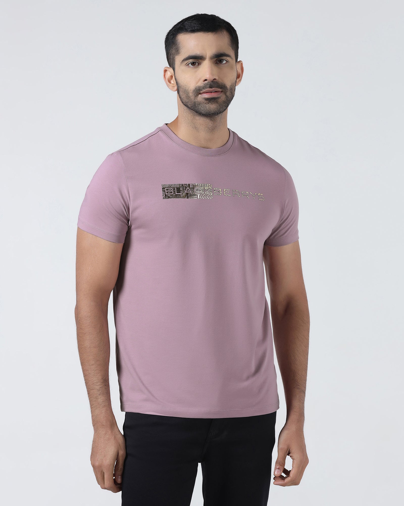 Lilac Crew Neck Printed T-Shirt - Petunia