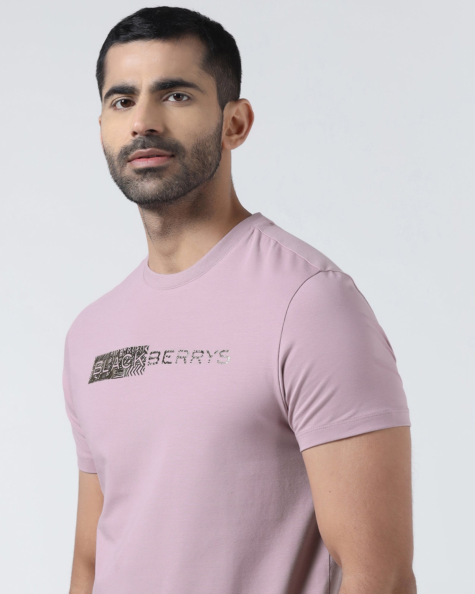 Lilac Crew Neck Printed T-Shirt - Petunia