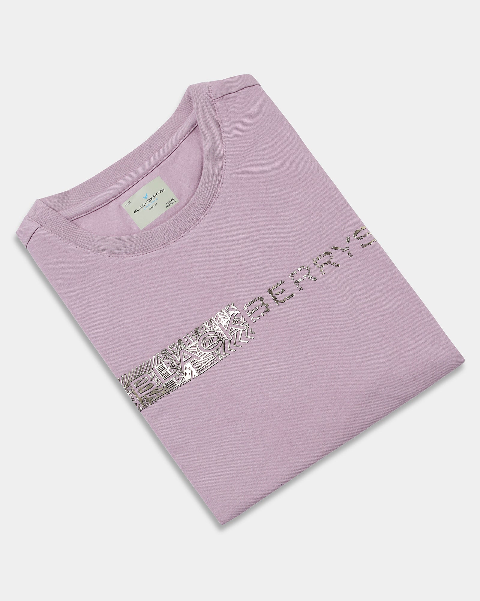 Lilac Crew Neck Printed T-Shirt - Petunia