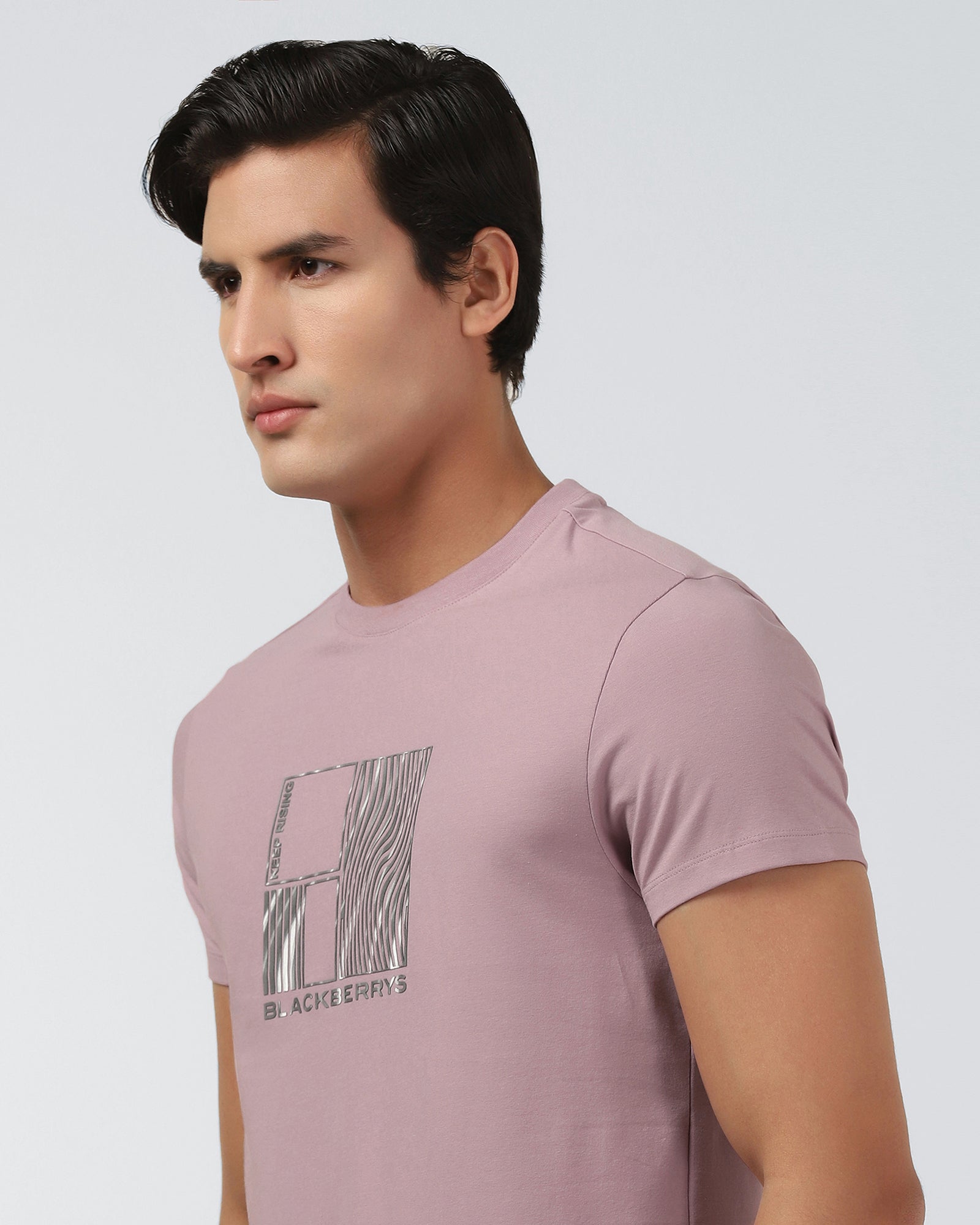 Lilac Crew Neck Printed T-Shirt - Sybill