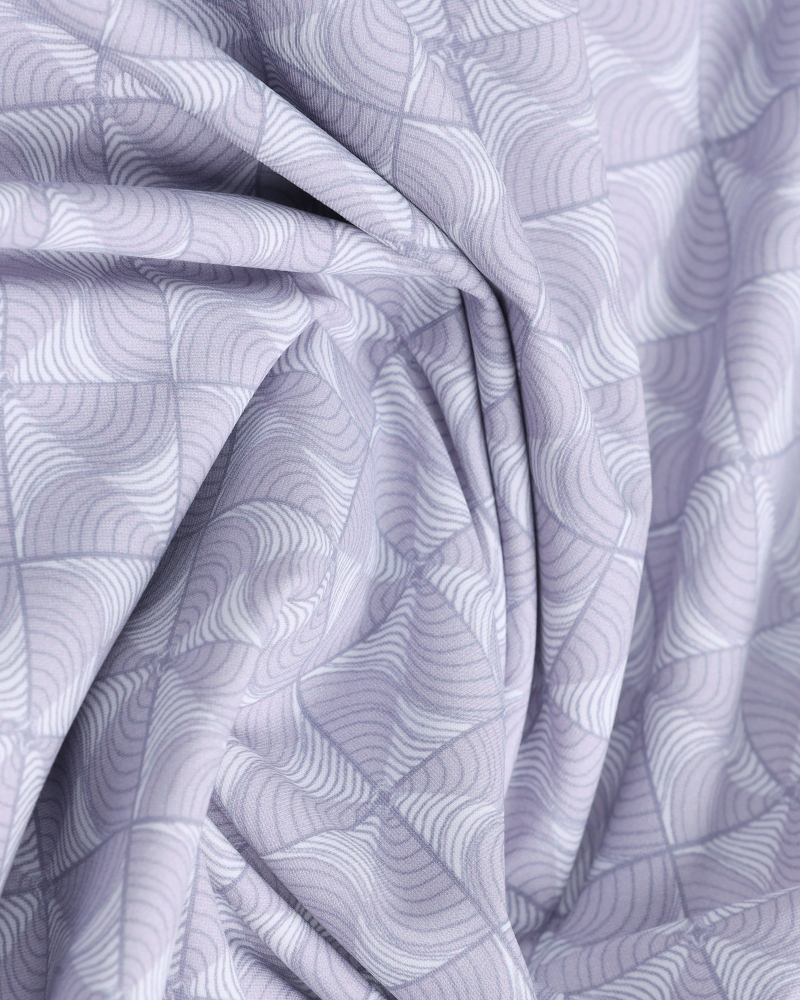 Lilac Half Sleeve TechPro Printed Shirt - Reneos