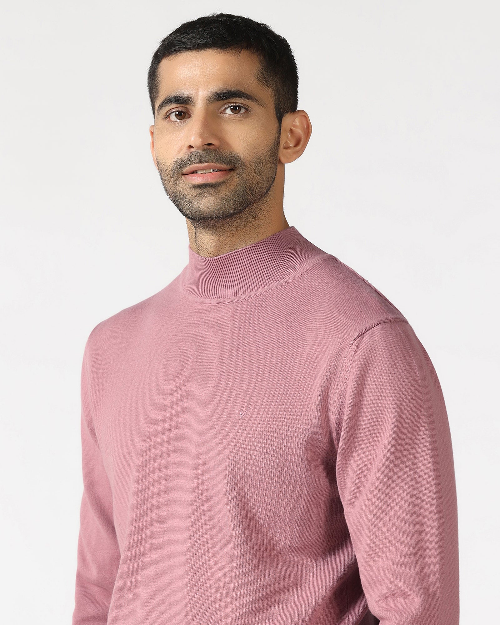 Lilac High Neck Solid Sweatshirt - Papa