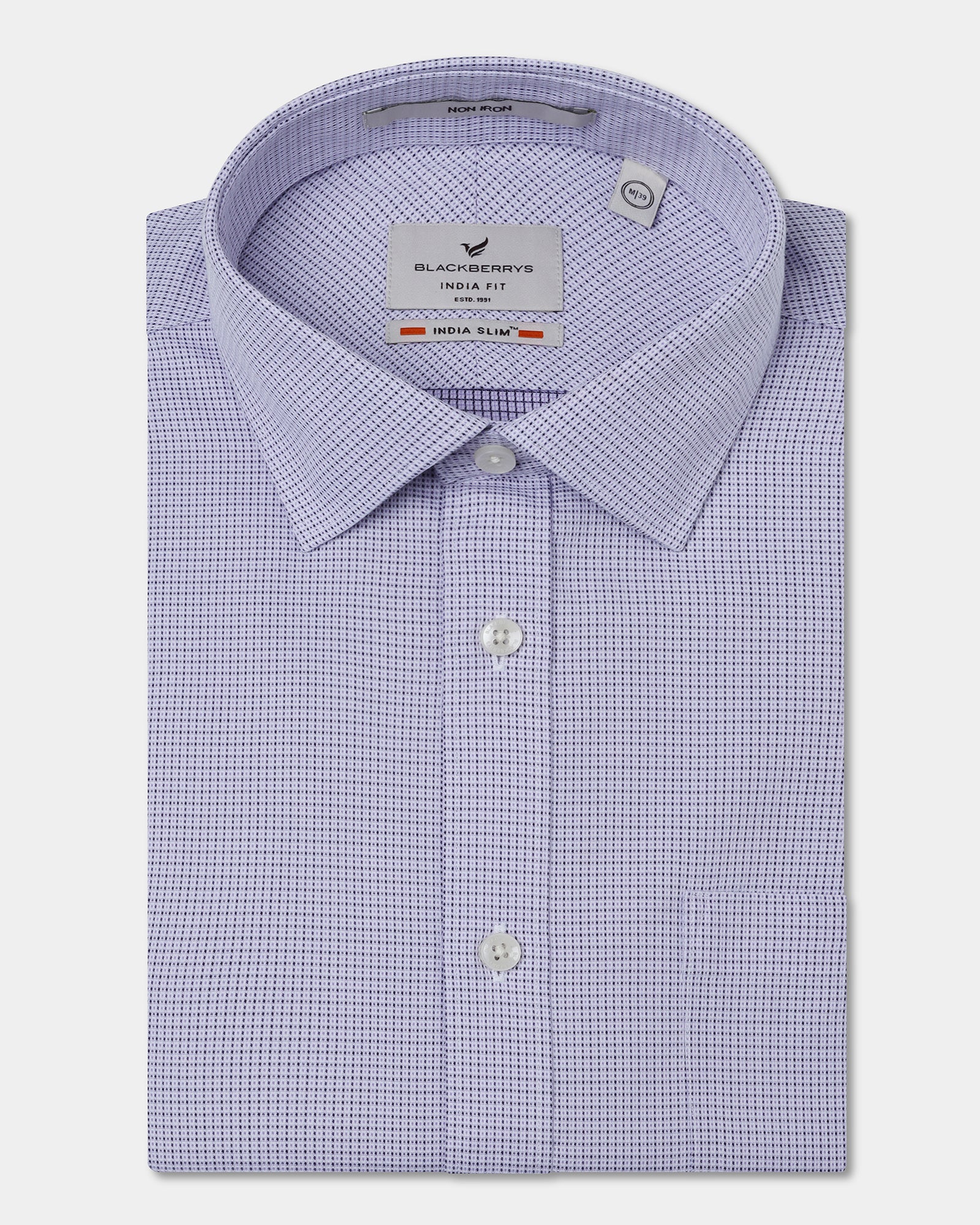 Lilac Non Iron Textured Shirt - Ethan