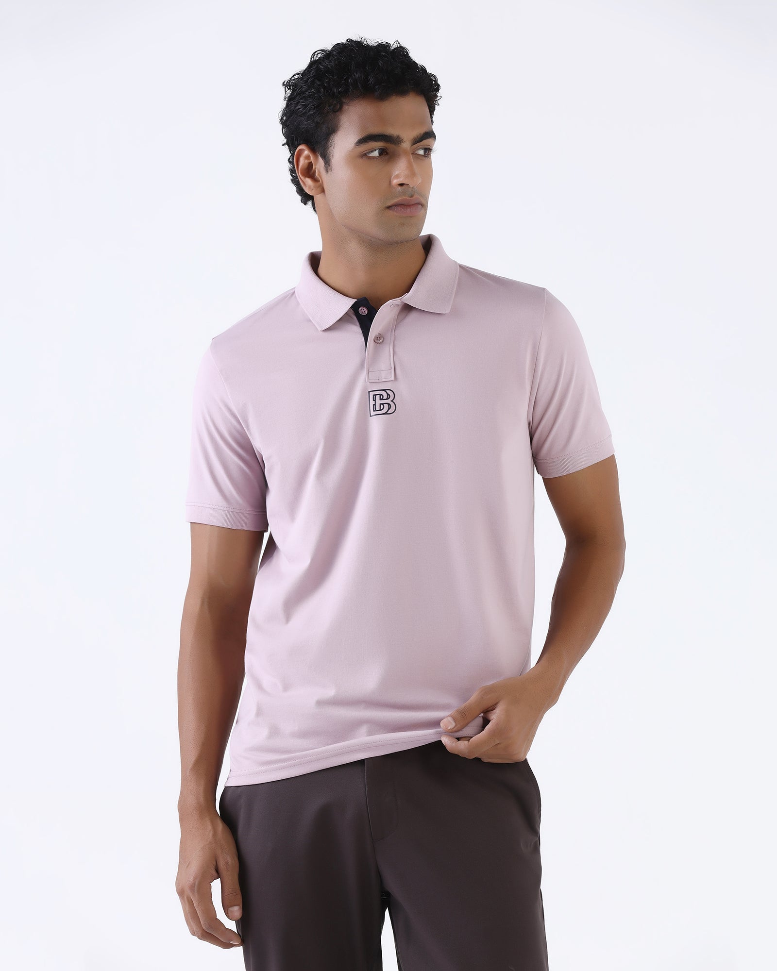 Lilac Purple Solid Polo - Piper