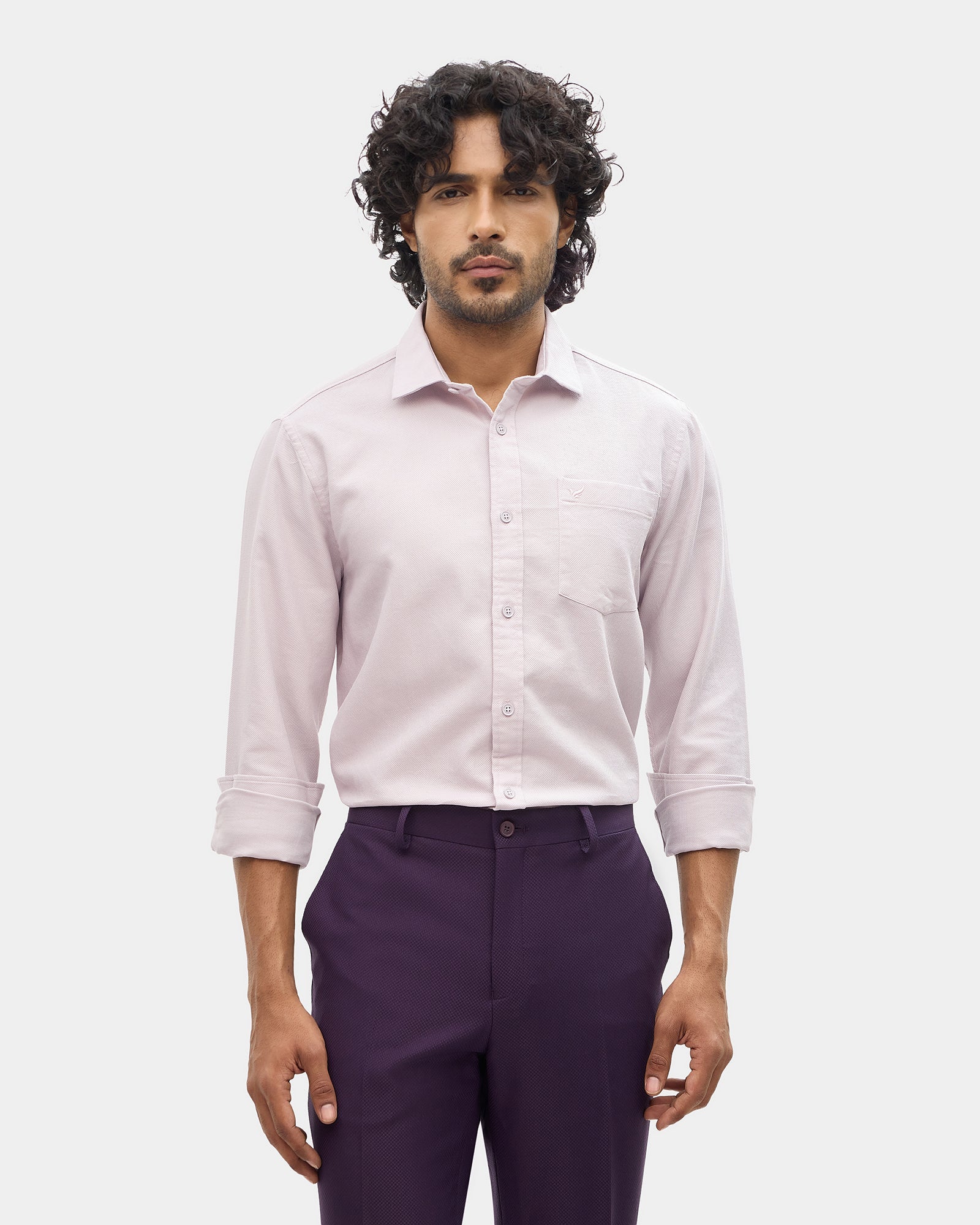 Lilac Textured Shirt - Caty