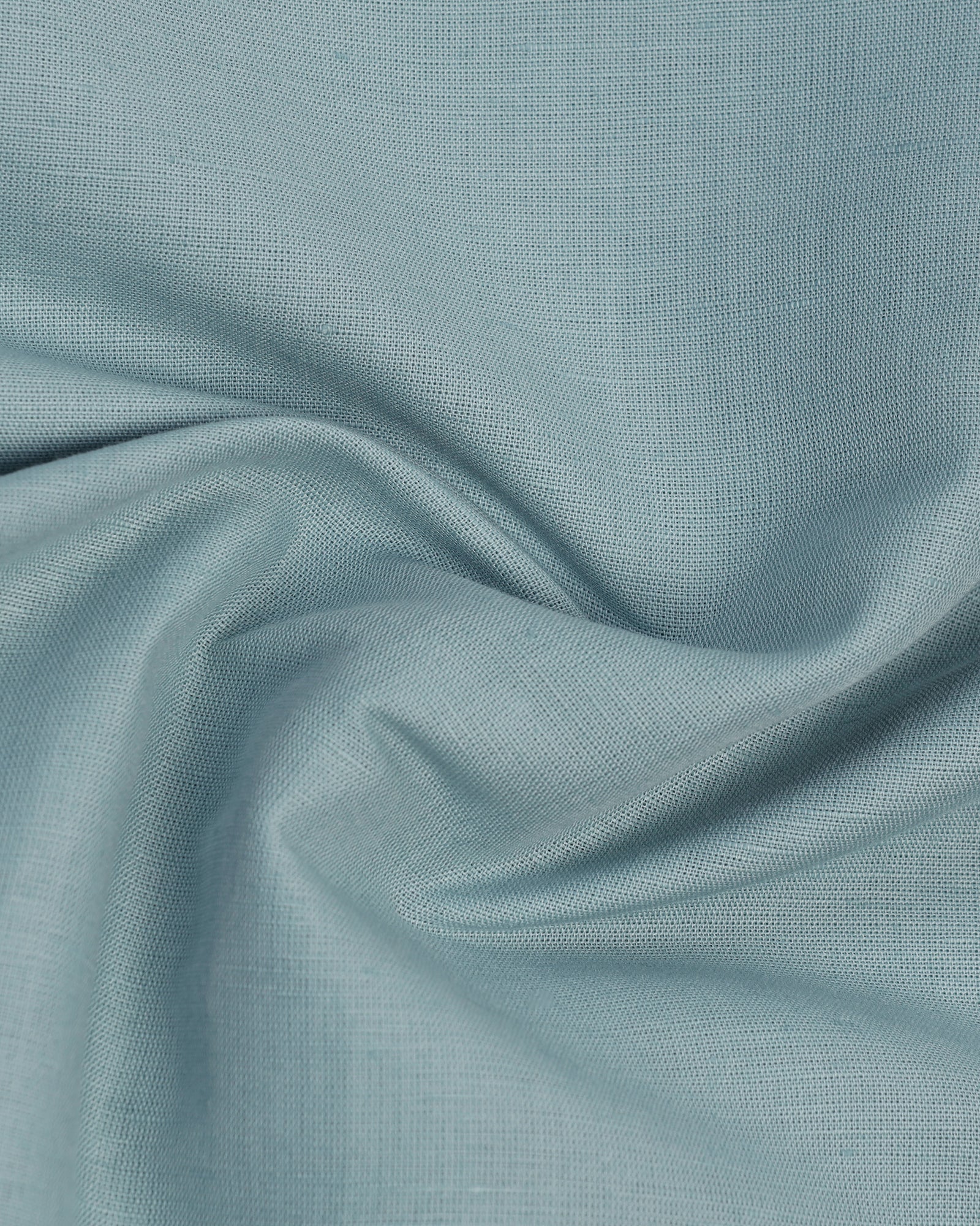 Linen Casual Green Solid Shirt - Salmon