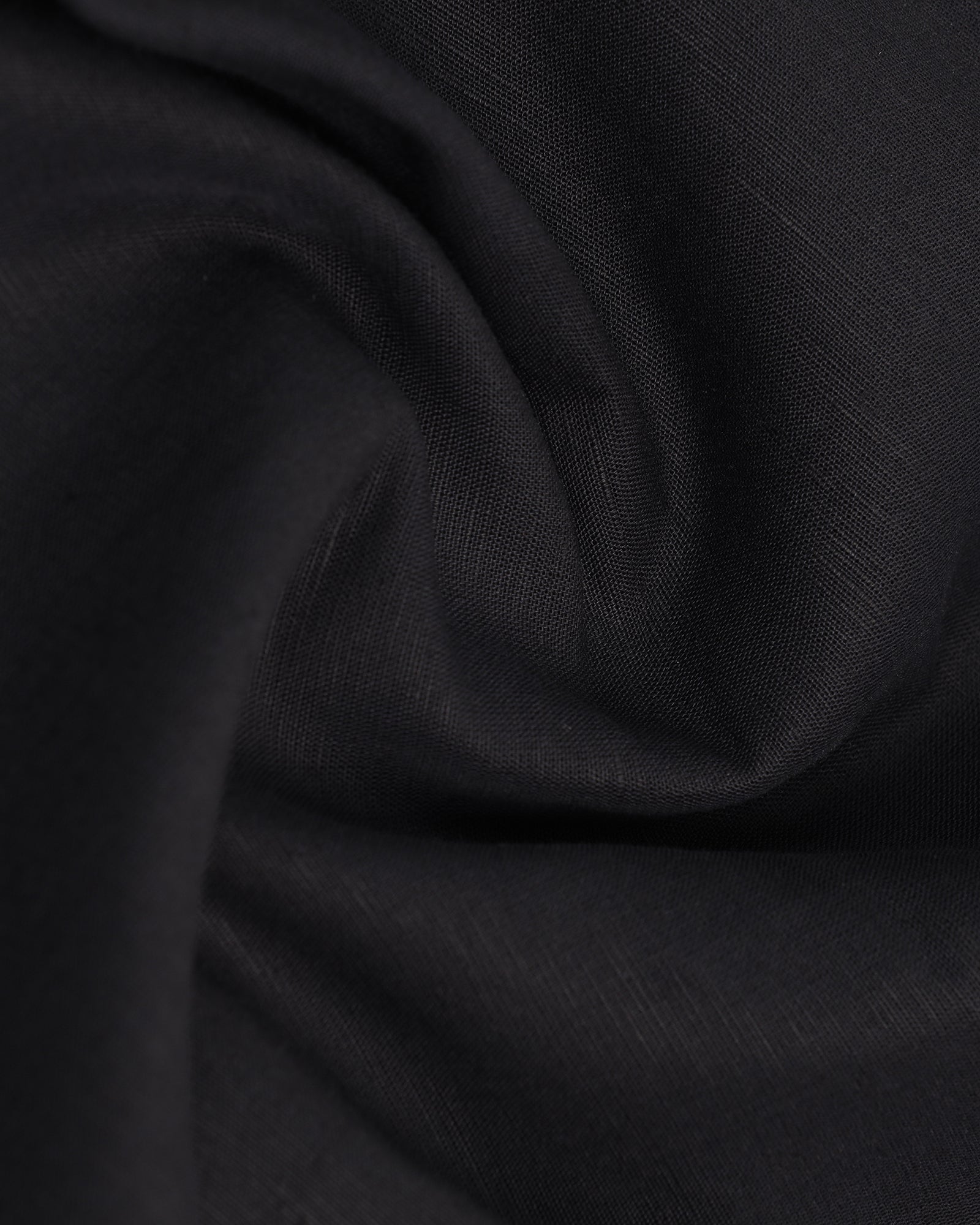 Linen Casual Half Sleeve Black Solid Shirt - salmon