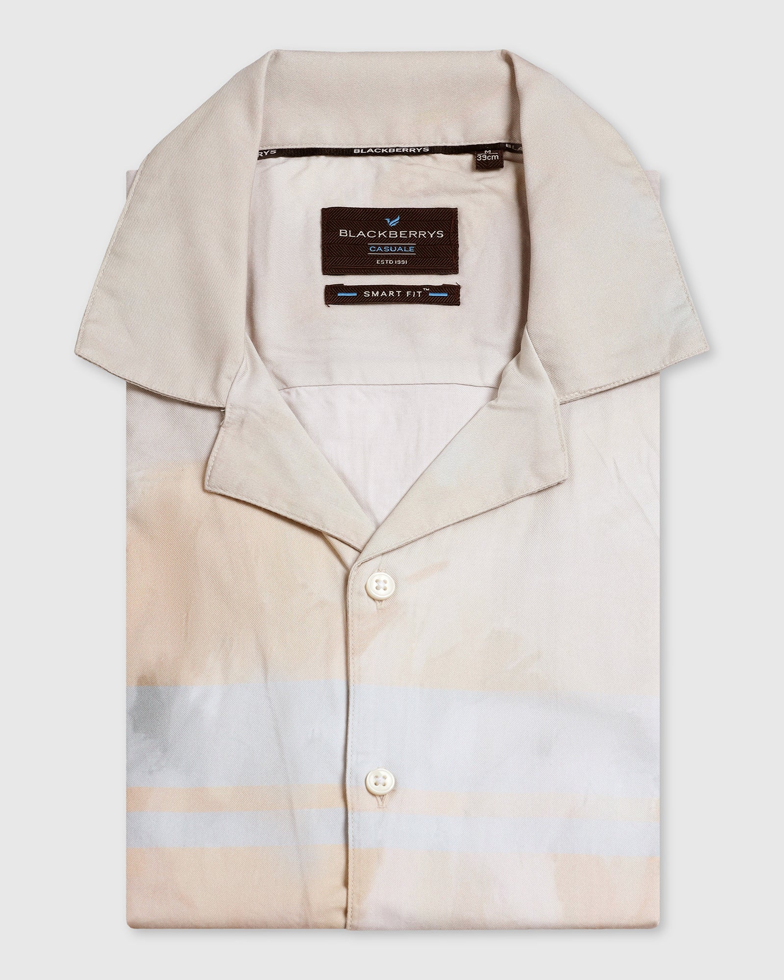 Linen Casual Half Sleeve Ochre Printed Shirt - Avery