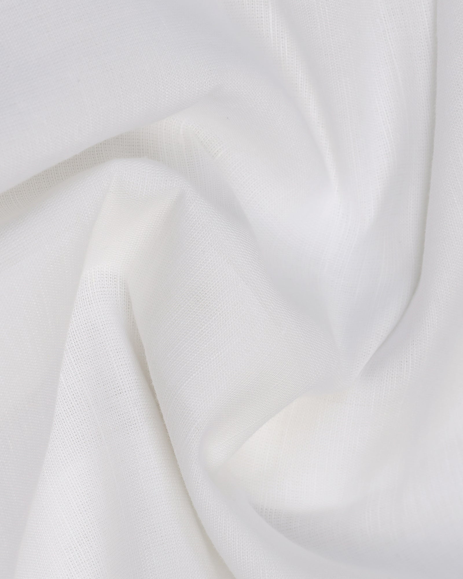 Linen Casual Half Sleeve White Solid Shirt - Salmon