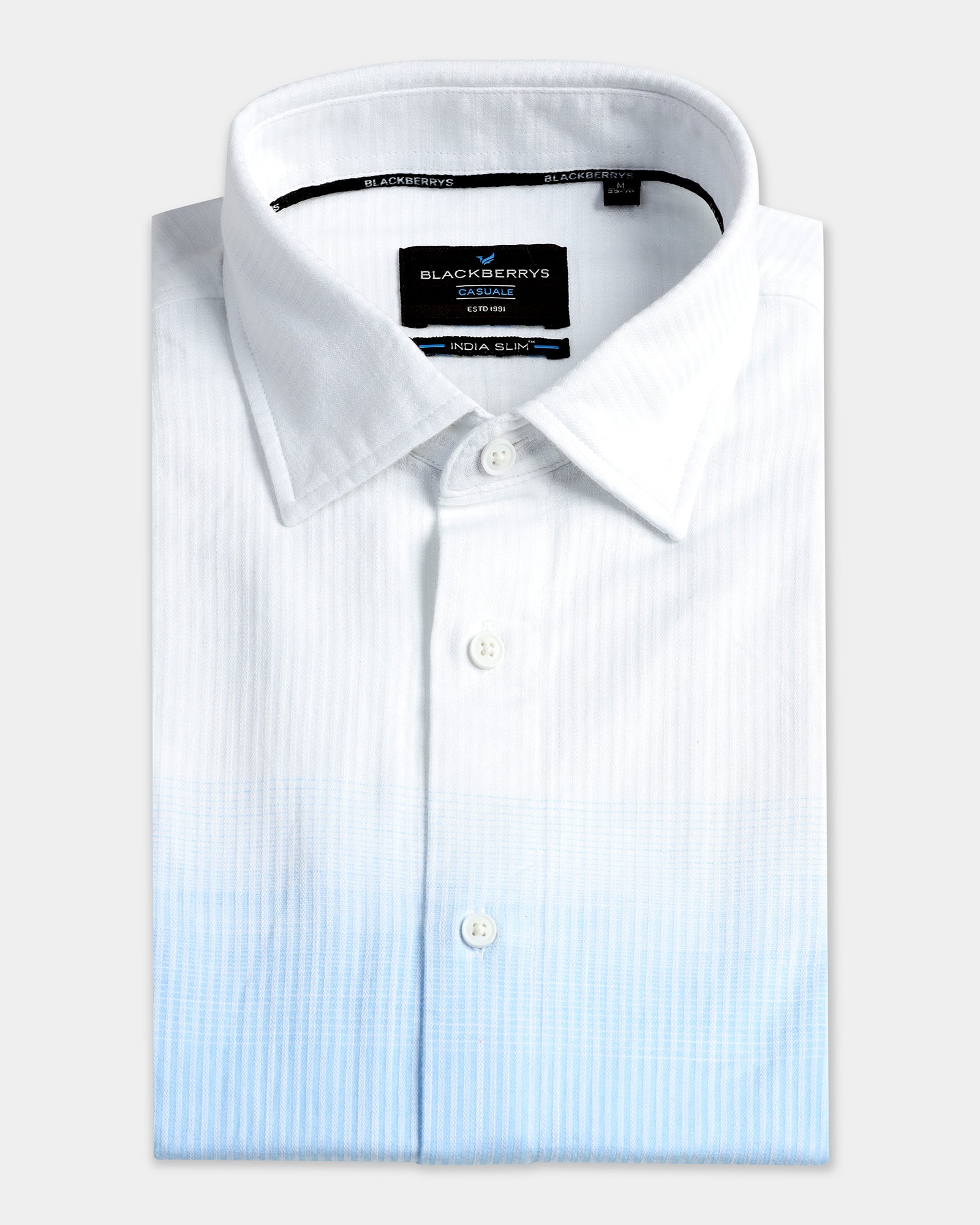 Linen Casual Navy Printed Shirt - Rayen