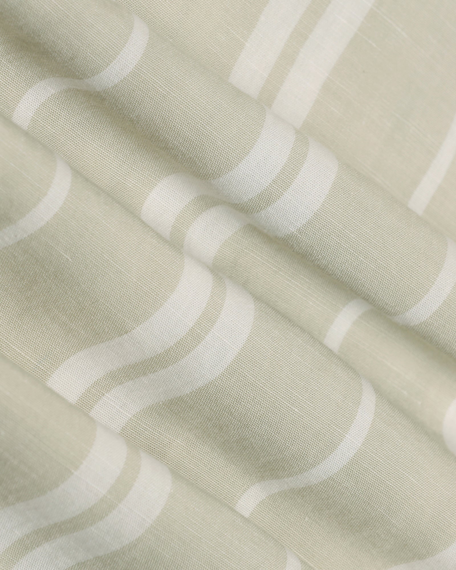 Linen Casual Pistachio Stripe Shirt - Breton