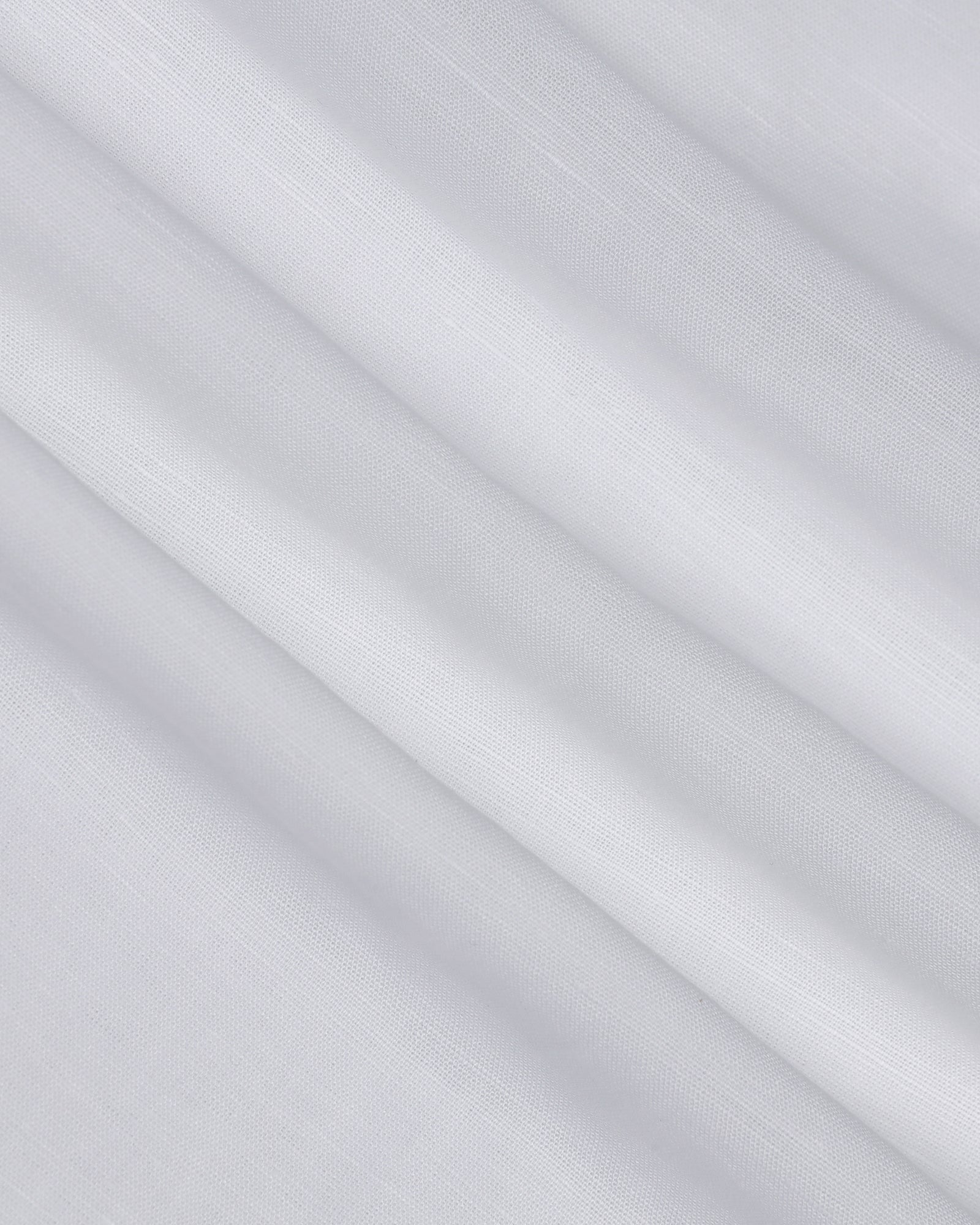 Linen Casual White Solid Shirt - Salmon