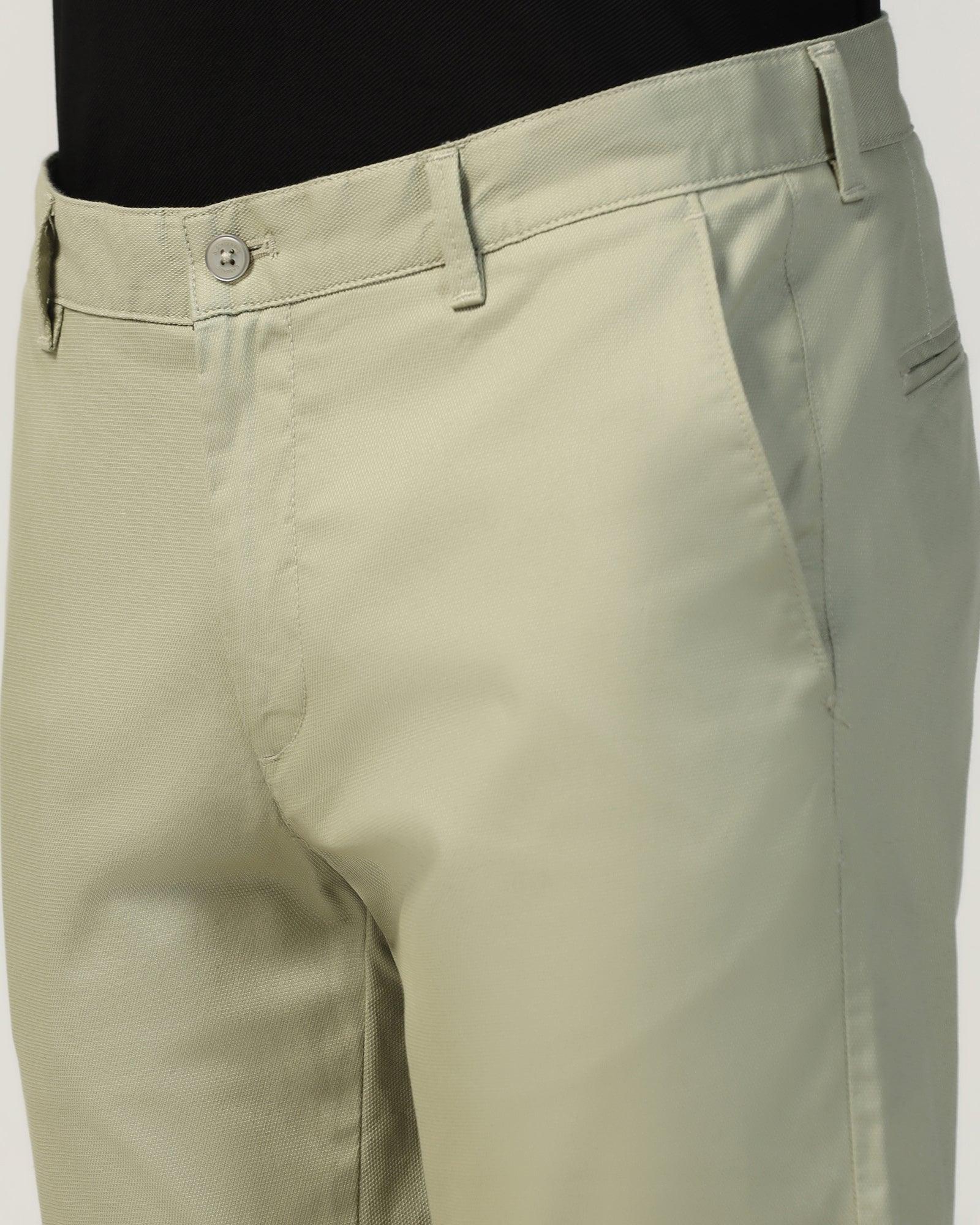 Slim Fit B-91 Casual Olive Textured Khakis - Kart