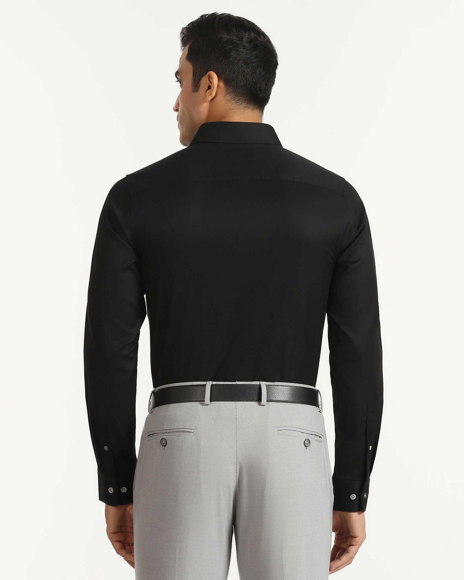 Luxe Formal Black Textured Shirt - Hadley