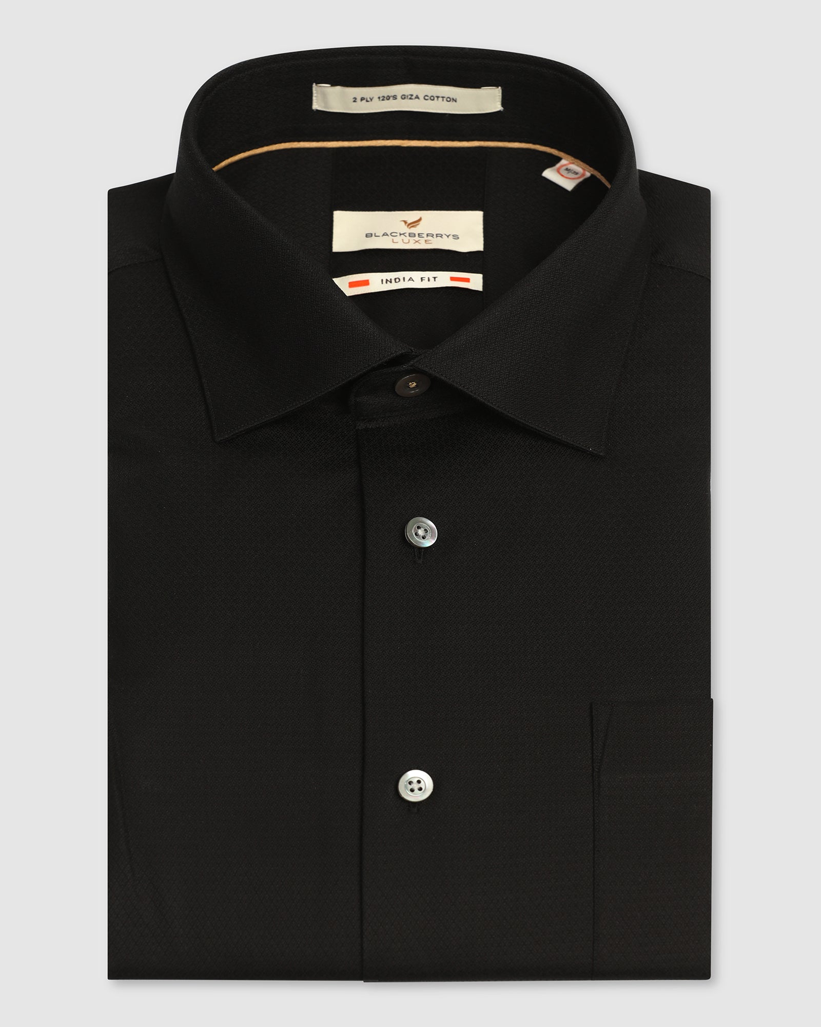 Luxe Formal Black Textured Shirt - Hadley