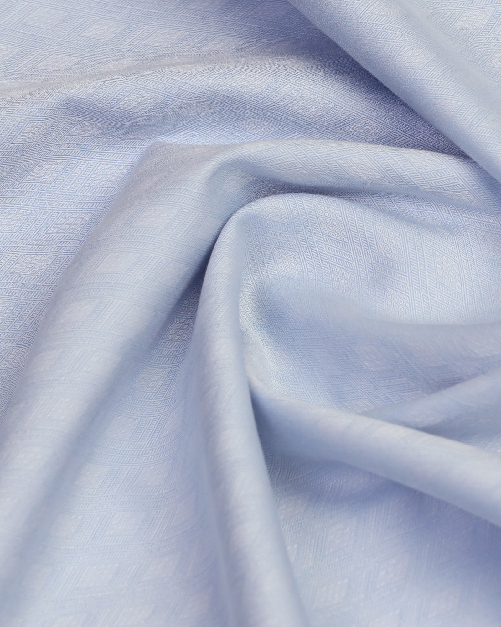 Luxe Formal Blue Jacquard Shirt - Castle