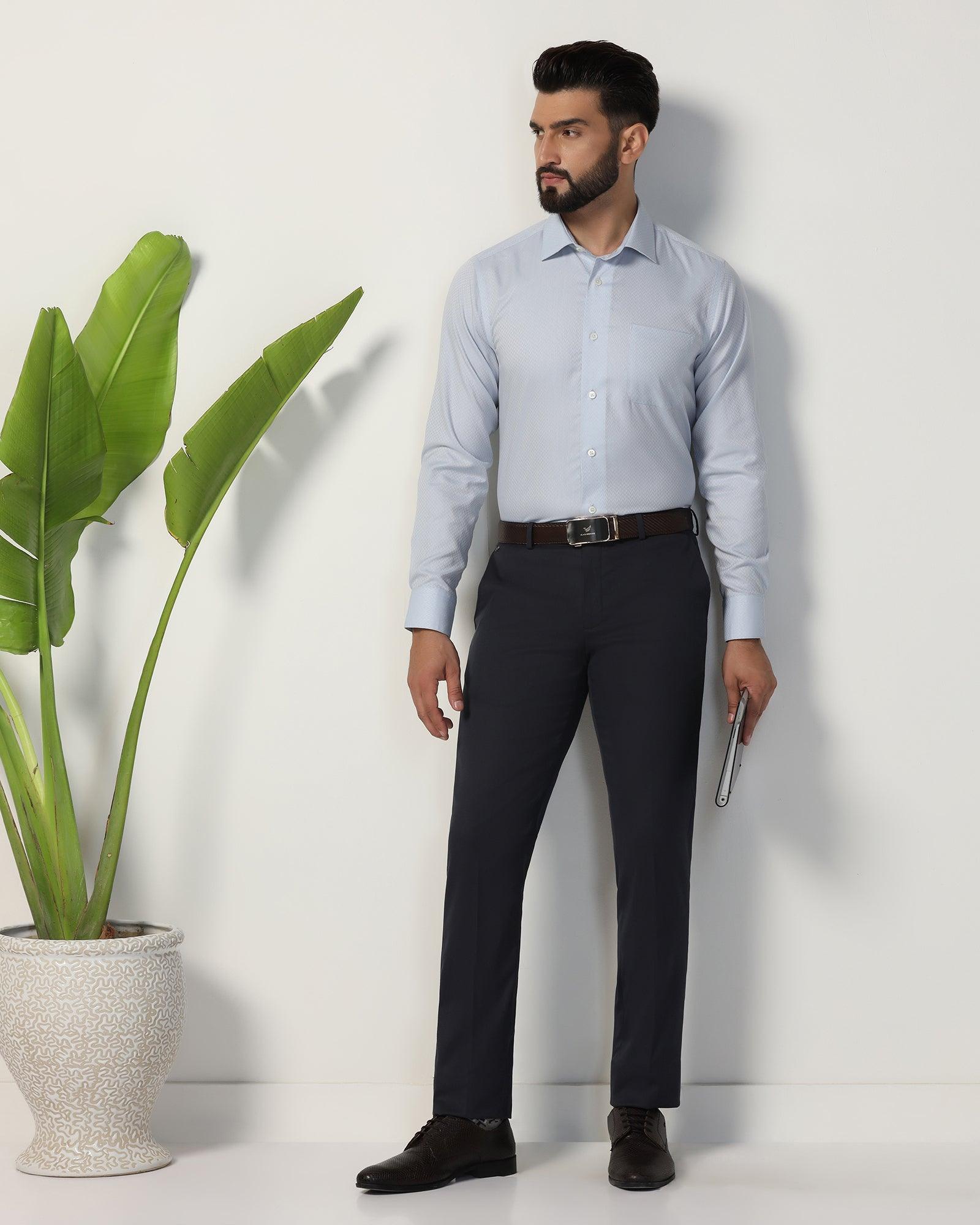 Luxe Formal Grey Textured Shirt - Silas