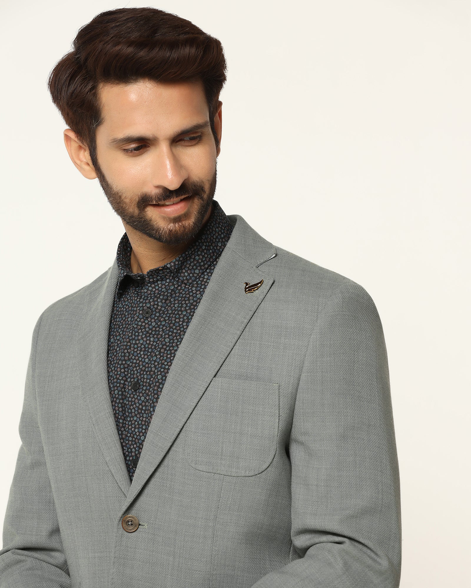 Luxe Formal Light Green Solid Blazer - Soho