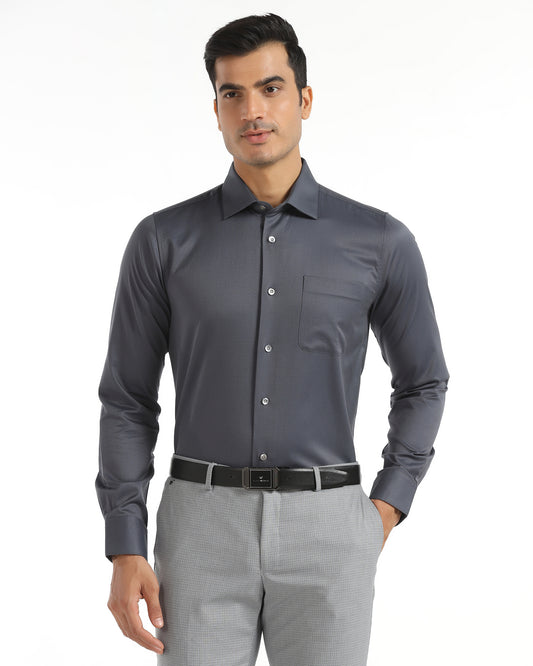 Luxe Formal Teal Textured Shirt - Hadley