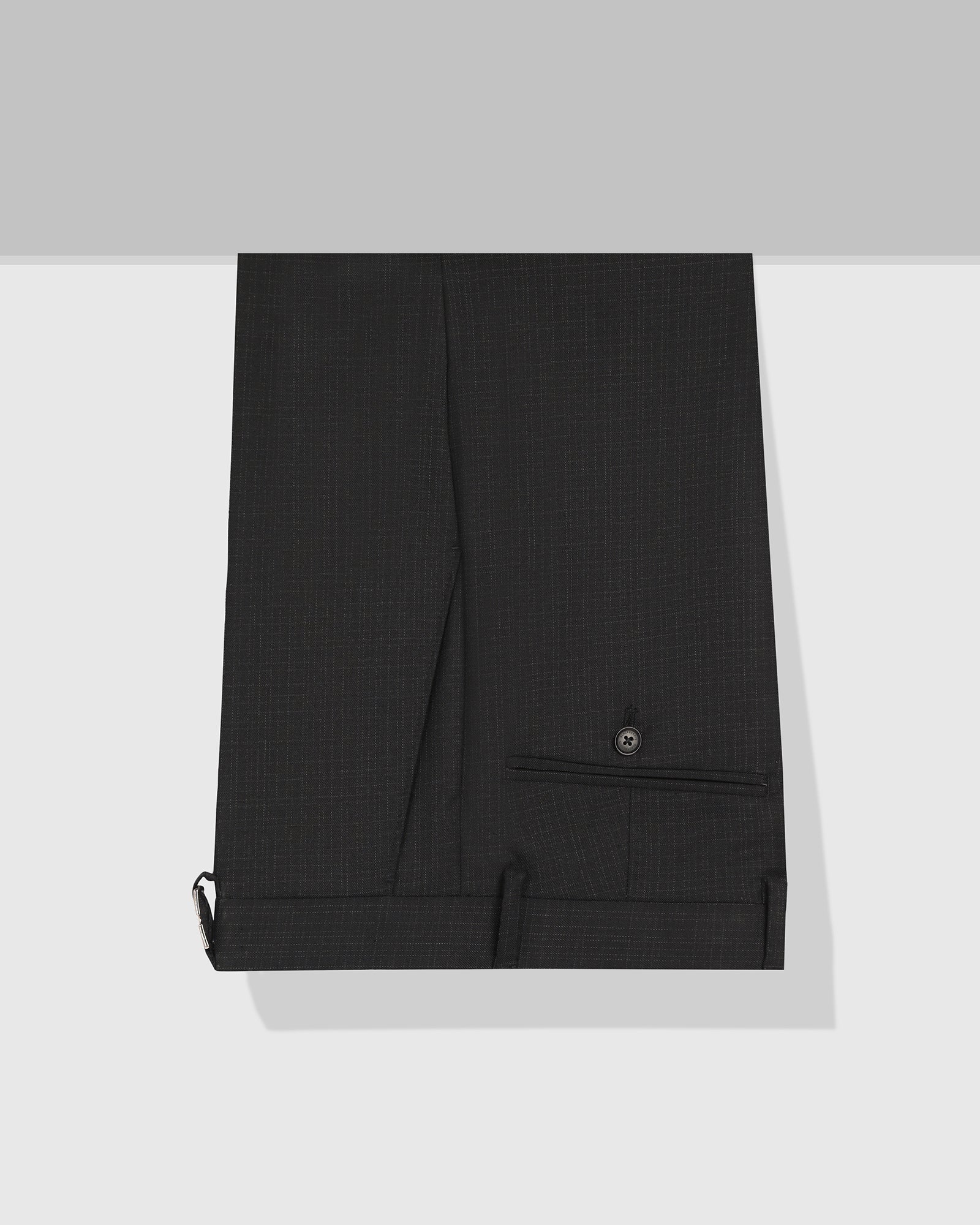 Luxe Slim Comfort B-95 Formal Black Textured Trouser - Chanel