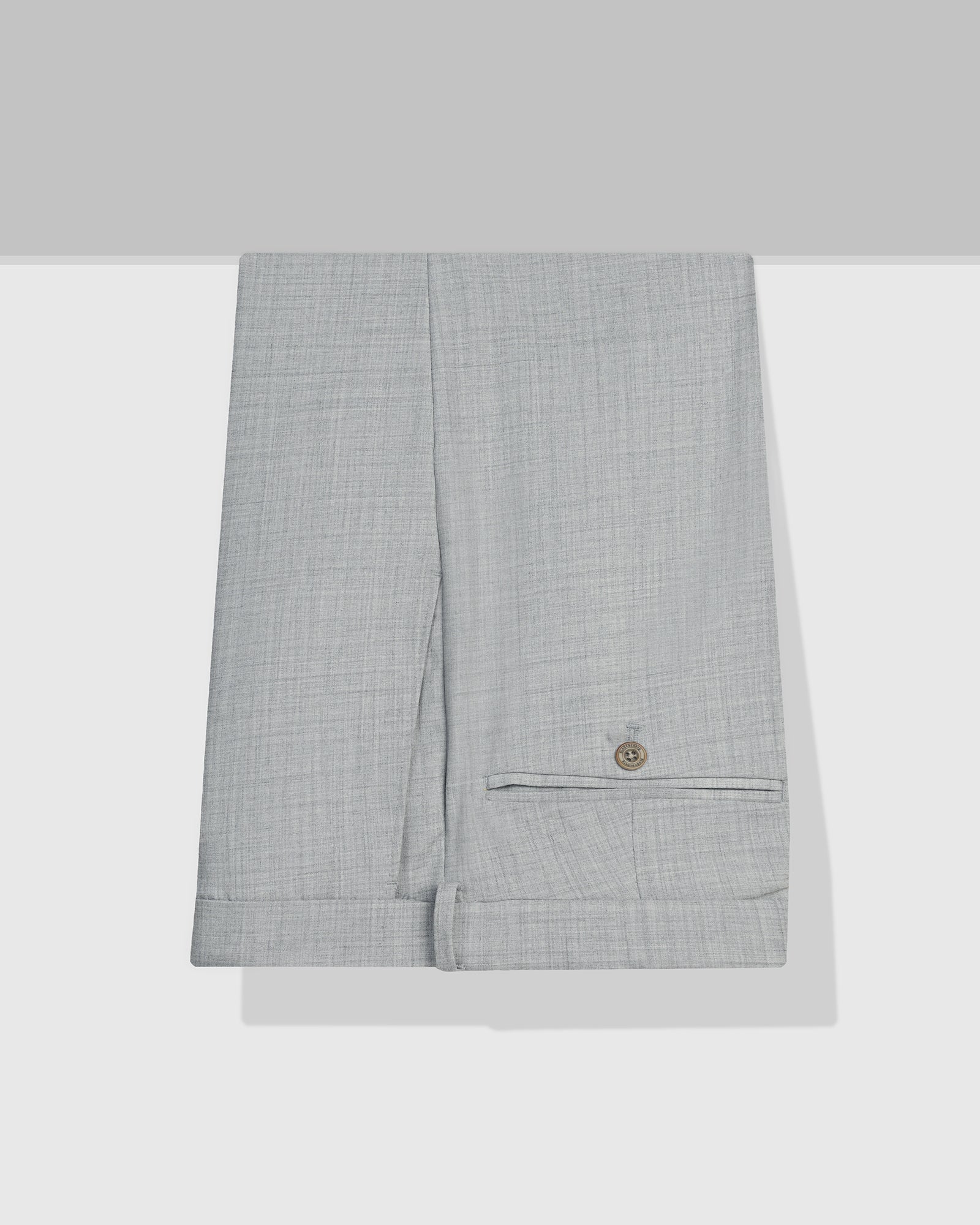 Luxe Slim Comfort B-95 Formal Light Grey Check Trouser - Amouage