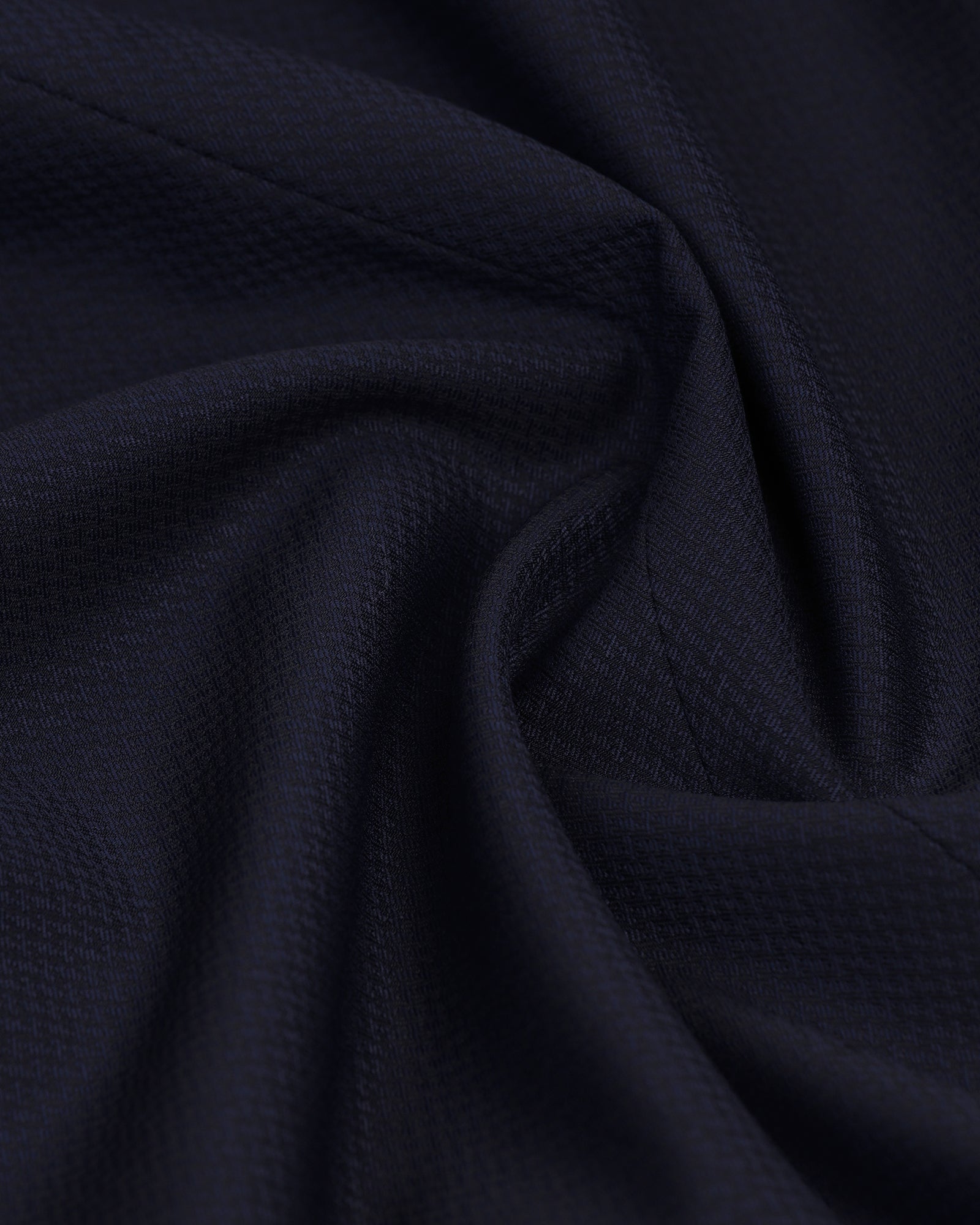 Luxe Three Piece Navy Textured Formal Suit - Garcia