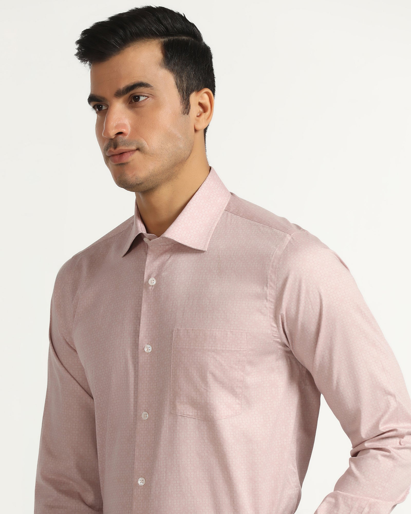 Formal Peach Printed Shirt - Hydron