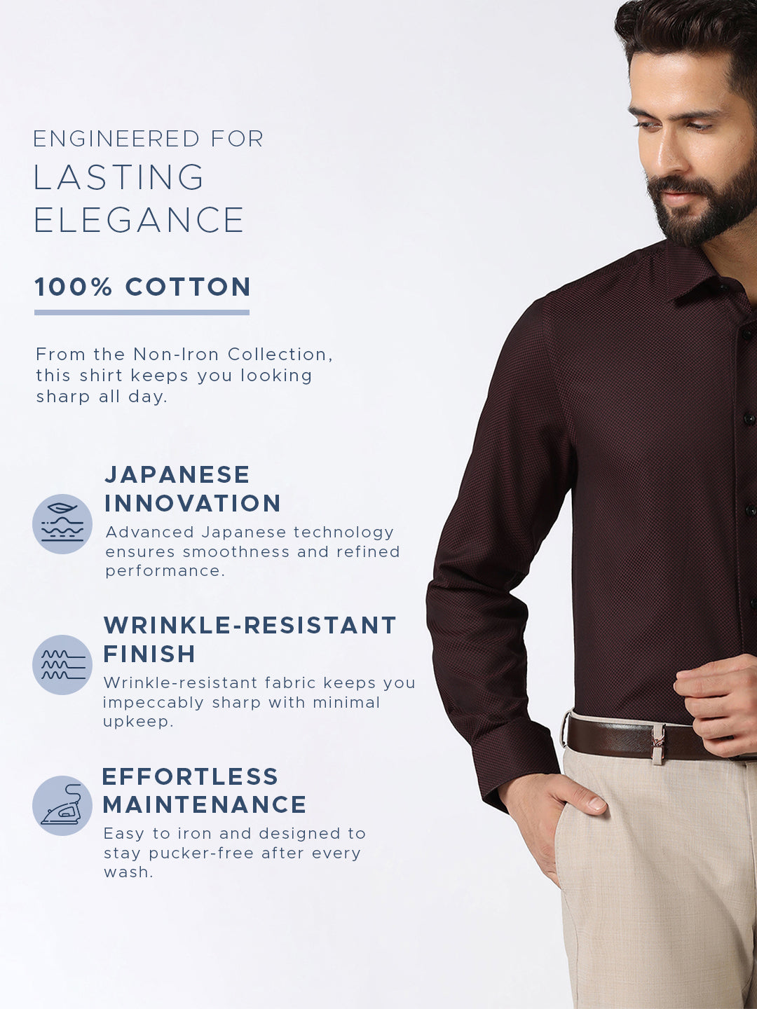 Maroon Textured Shirt - Weapon