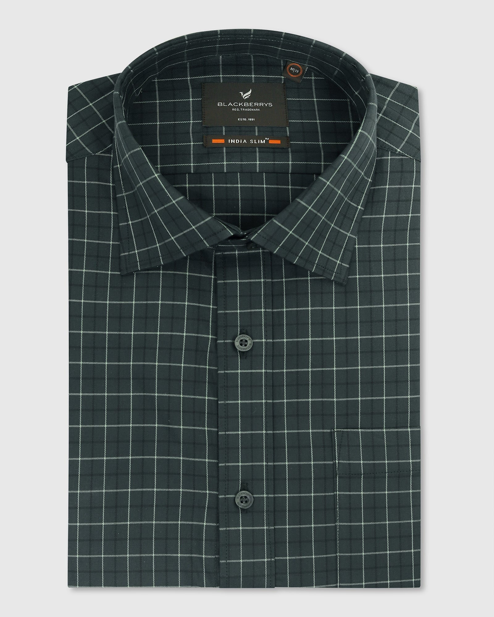 Formal Forest Green Check Shirt - Escort