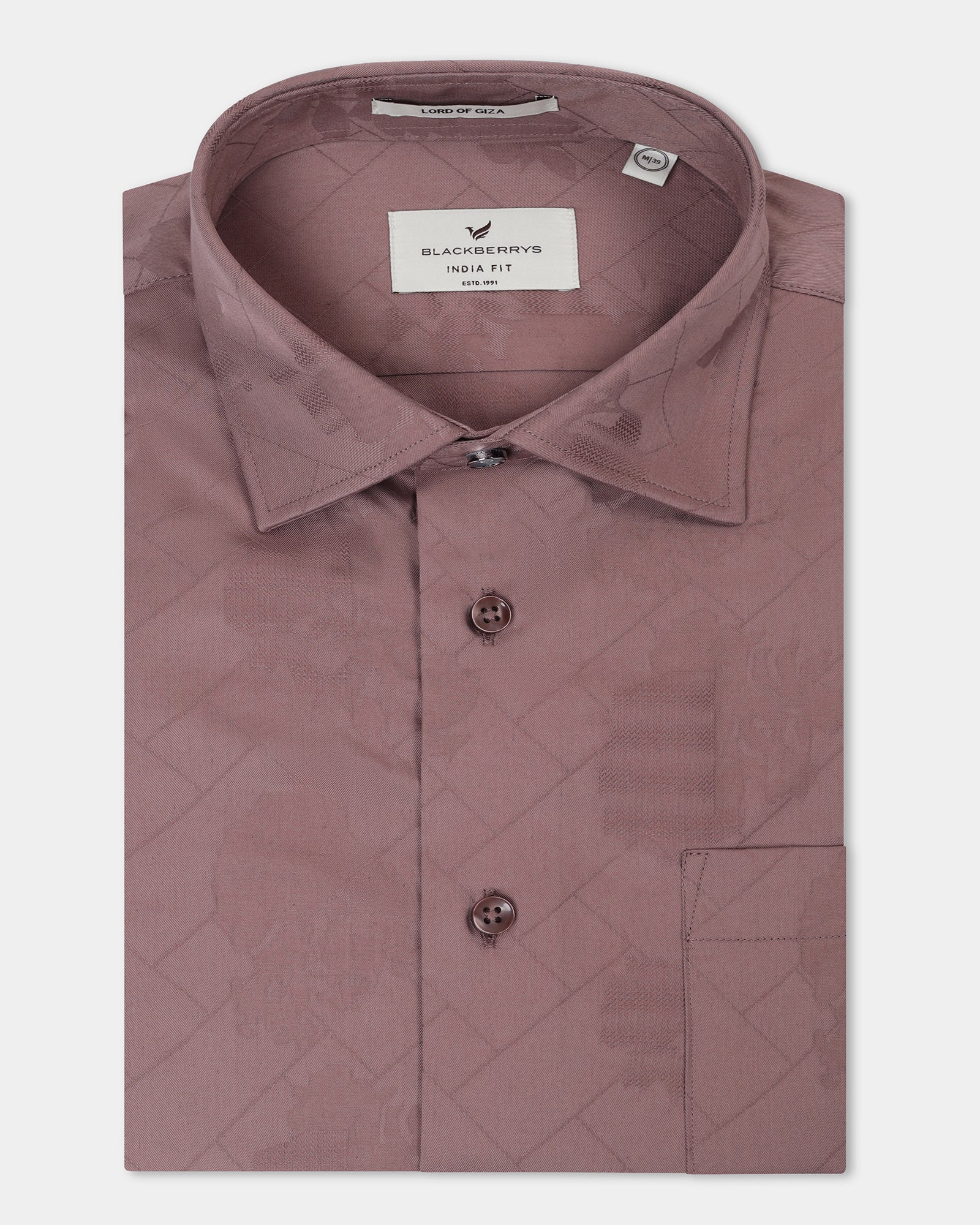 Dusty Pink Jacquard Shirt - Ramen