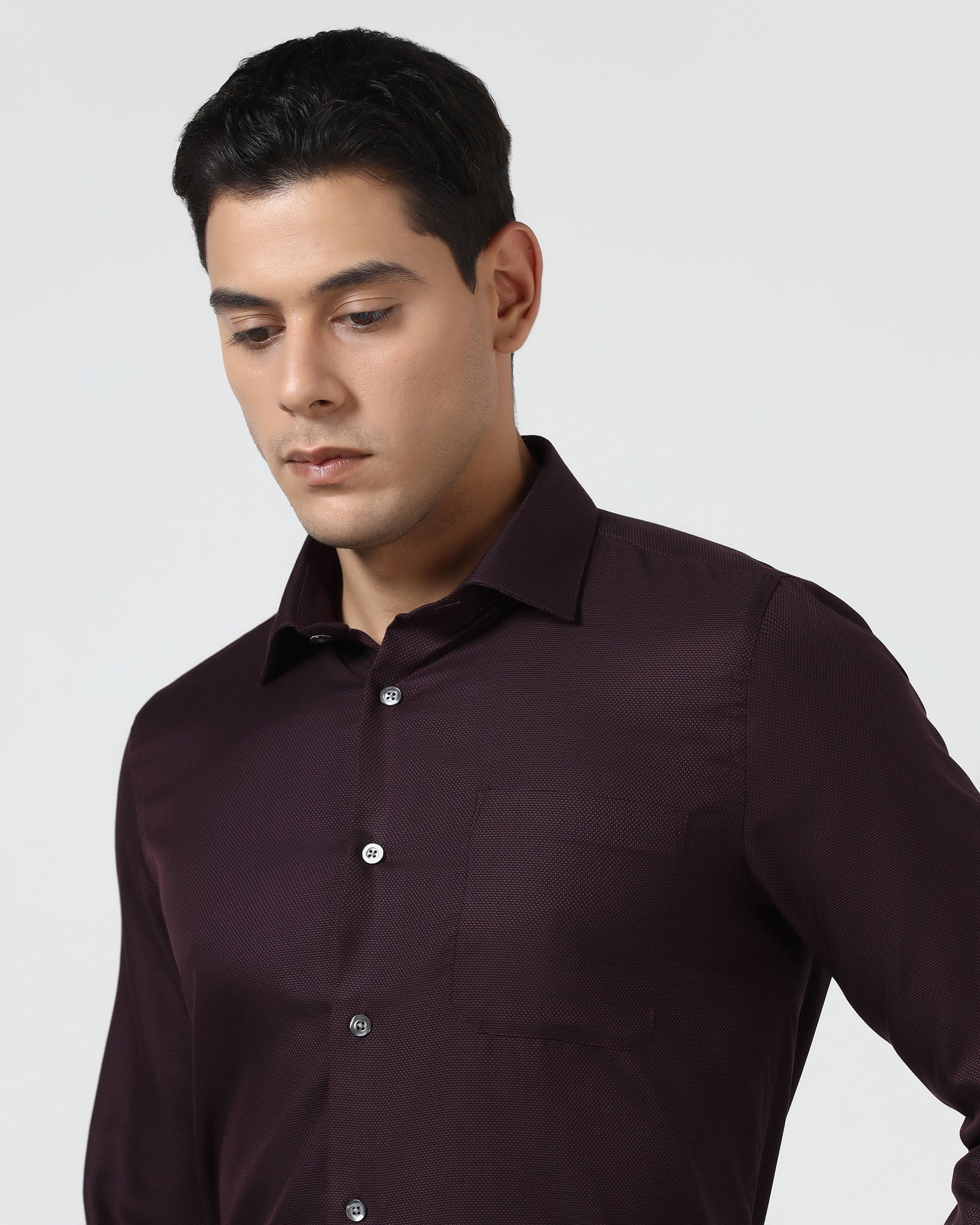 Maroon Luxe Textured Shirt - Captain