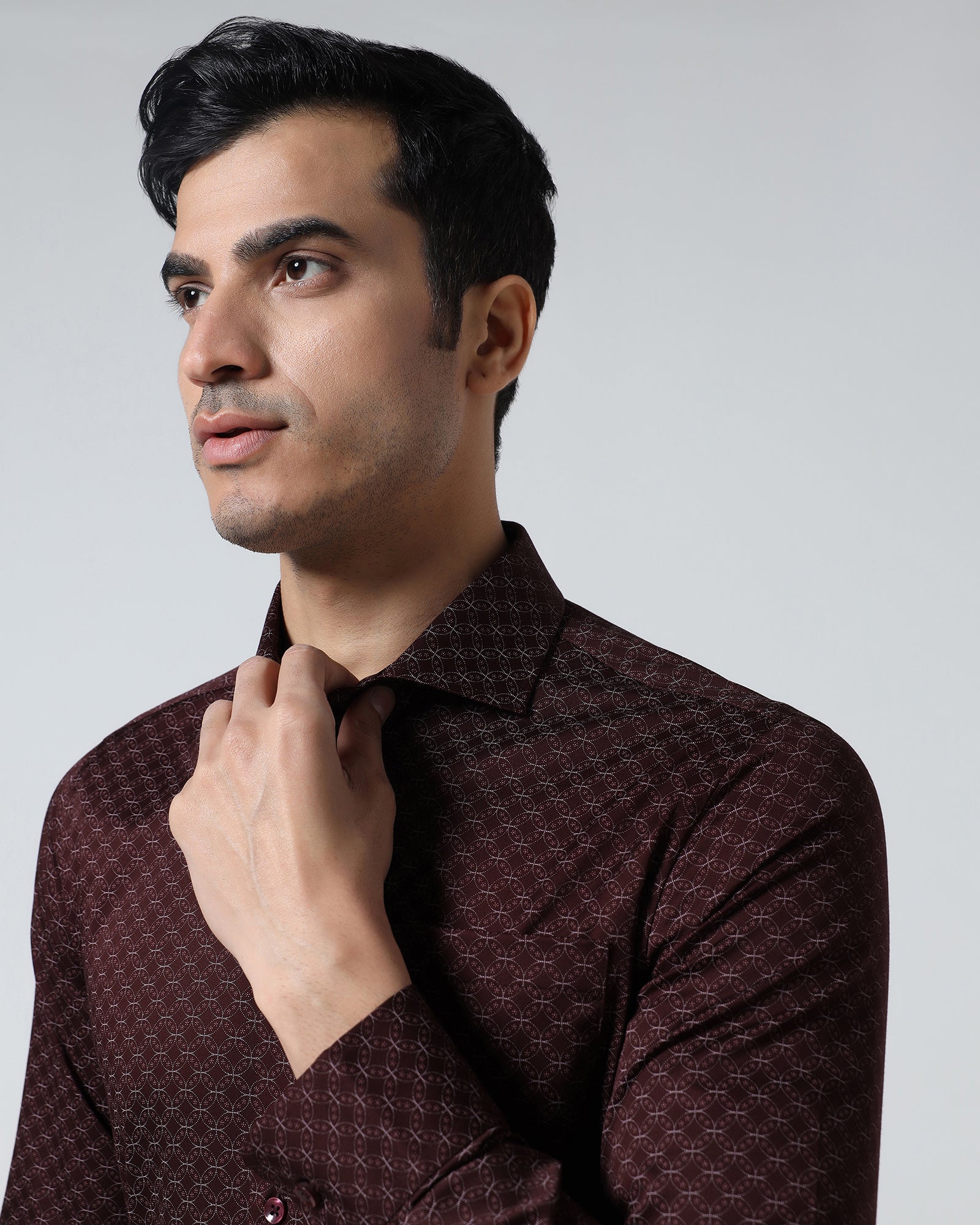 Maroon Printed Shirt - Cloud