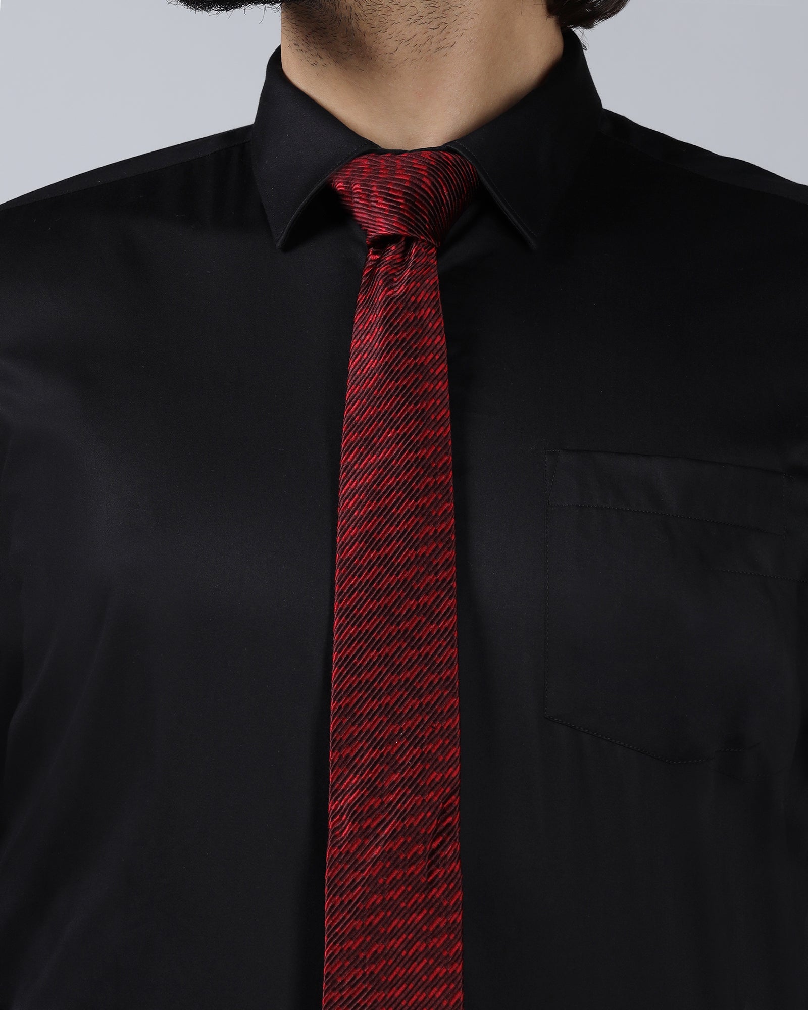 Maroon Silk Printed Tie - Welburn