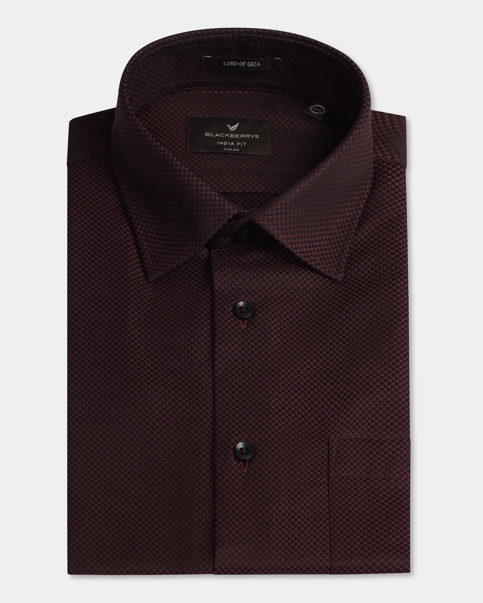 Maroon Textured Shirt - Weapon