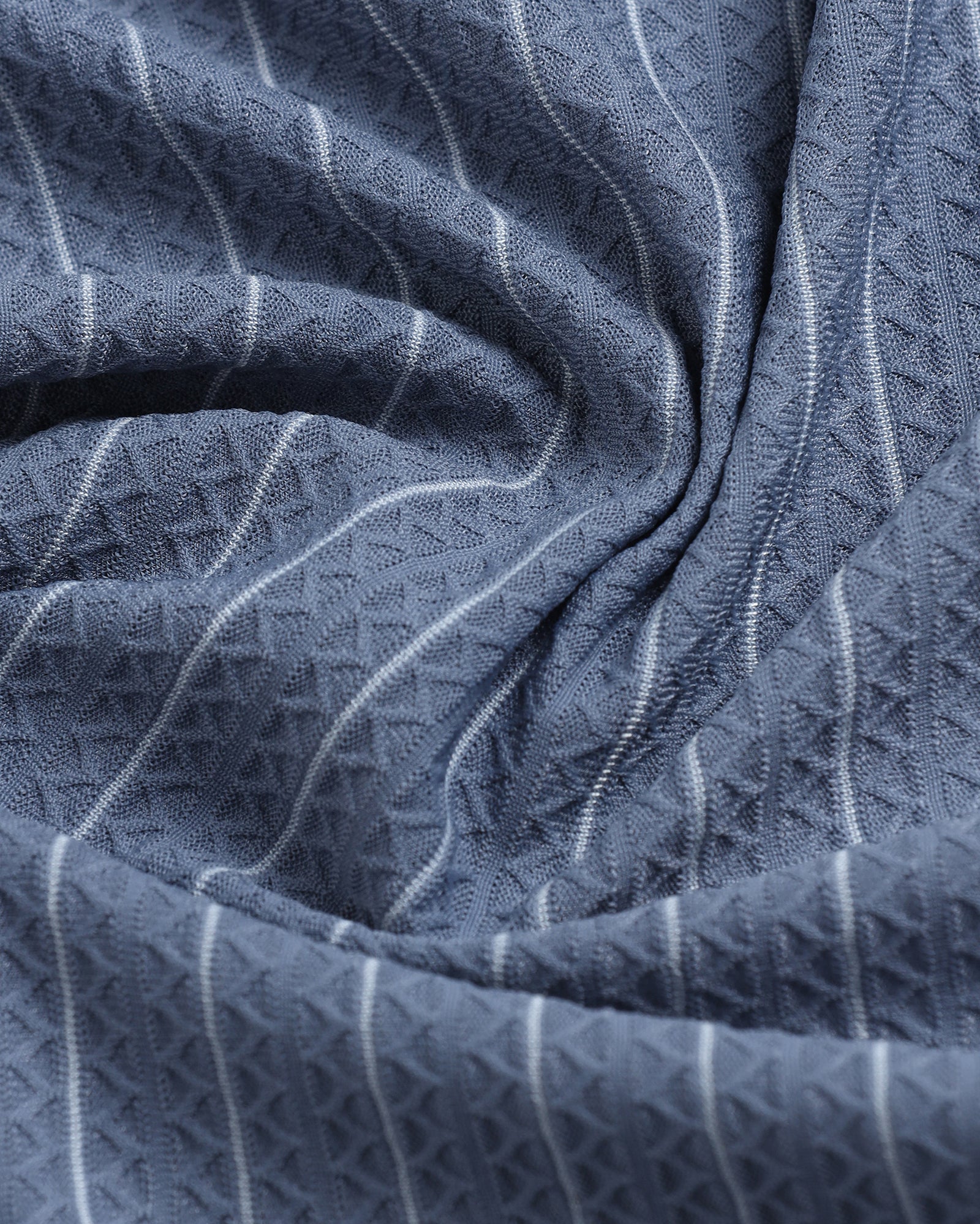 Mid Blue Half Sleeve TechPro Stripe Shirt - Hyphen