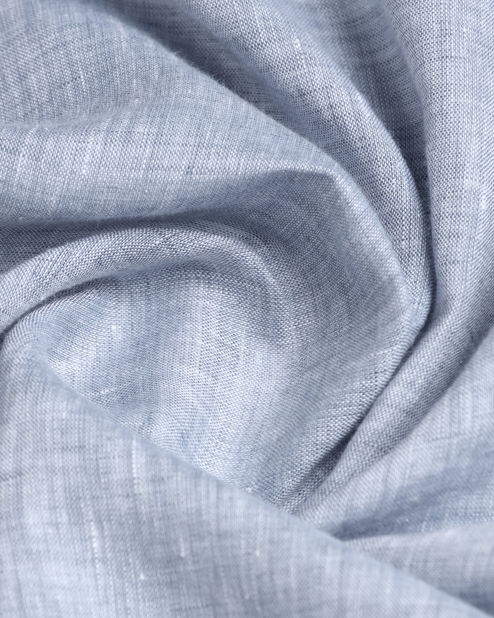 Mid Blue Linen Solid Shirt - Stelo