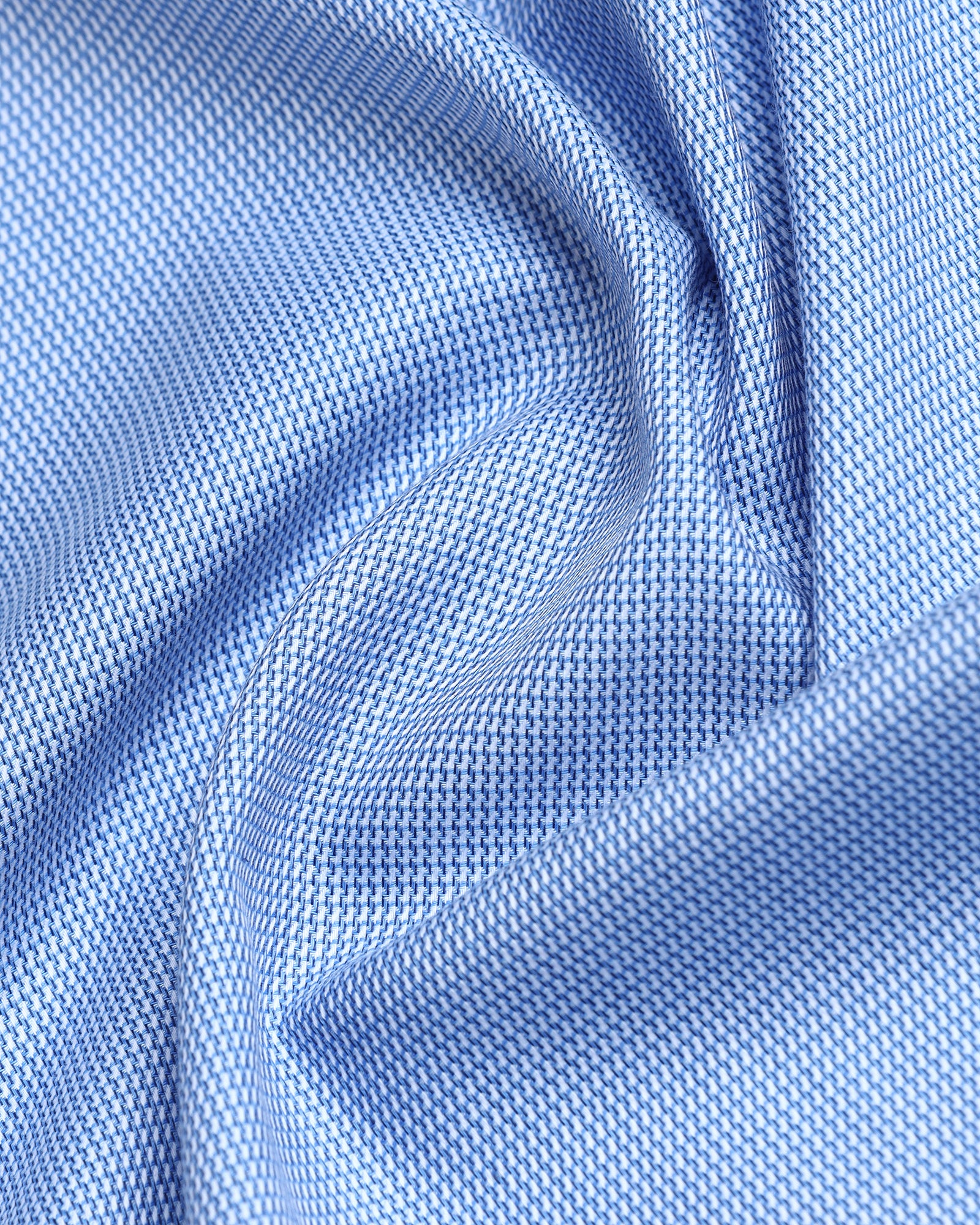 Mid Blue Non Iron Textured Shirt - Ester