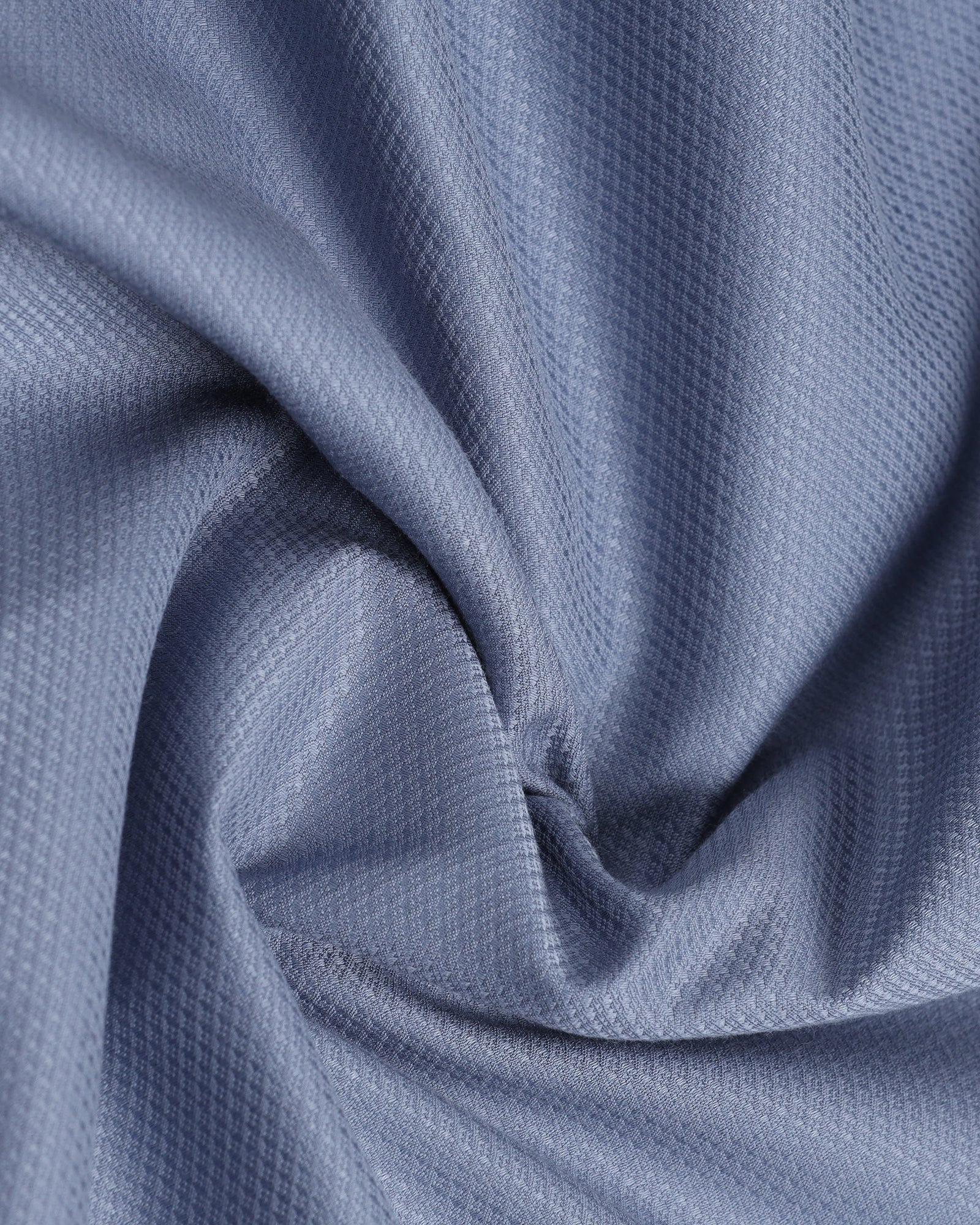 Mid Blue Non Iron Textured Shirt - P31