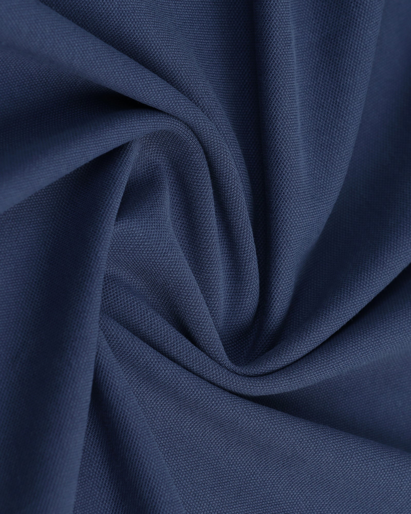 Mid Blue Solid Polo - Taurus