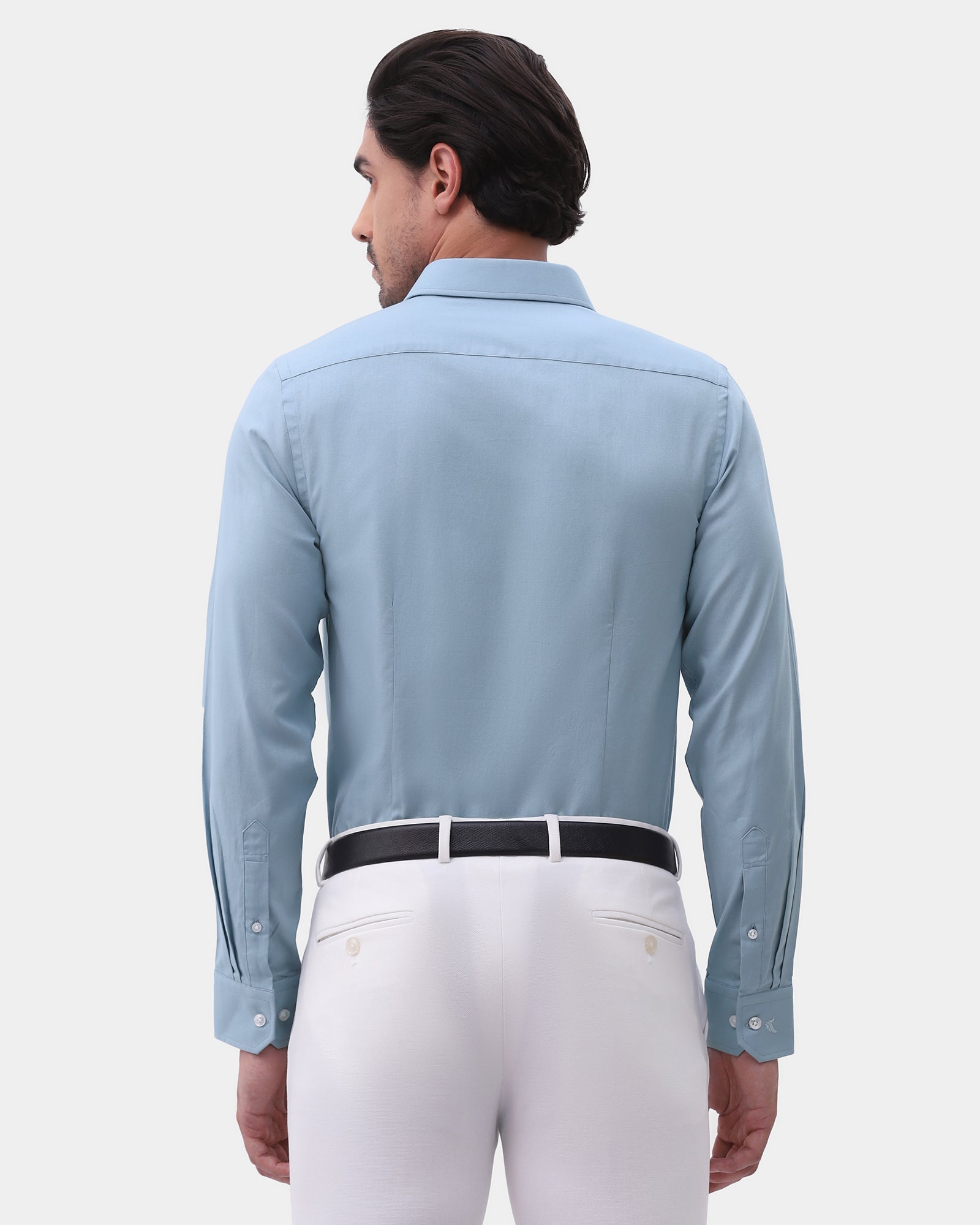 Mid Blue Textured Shirt - Ioceta