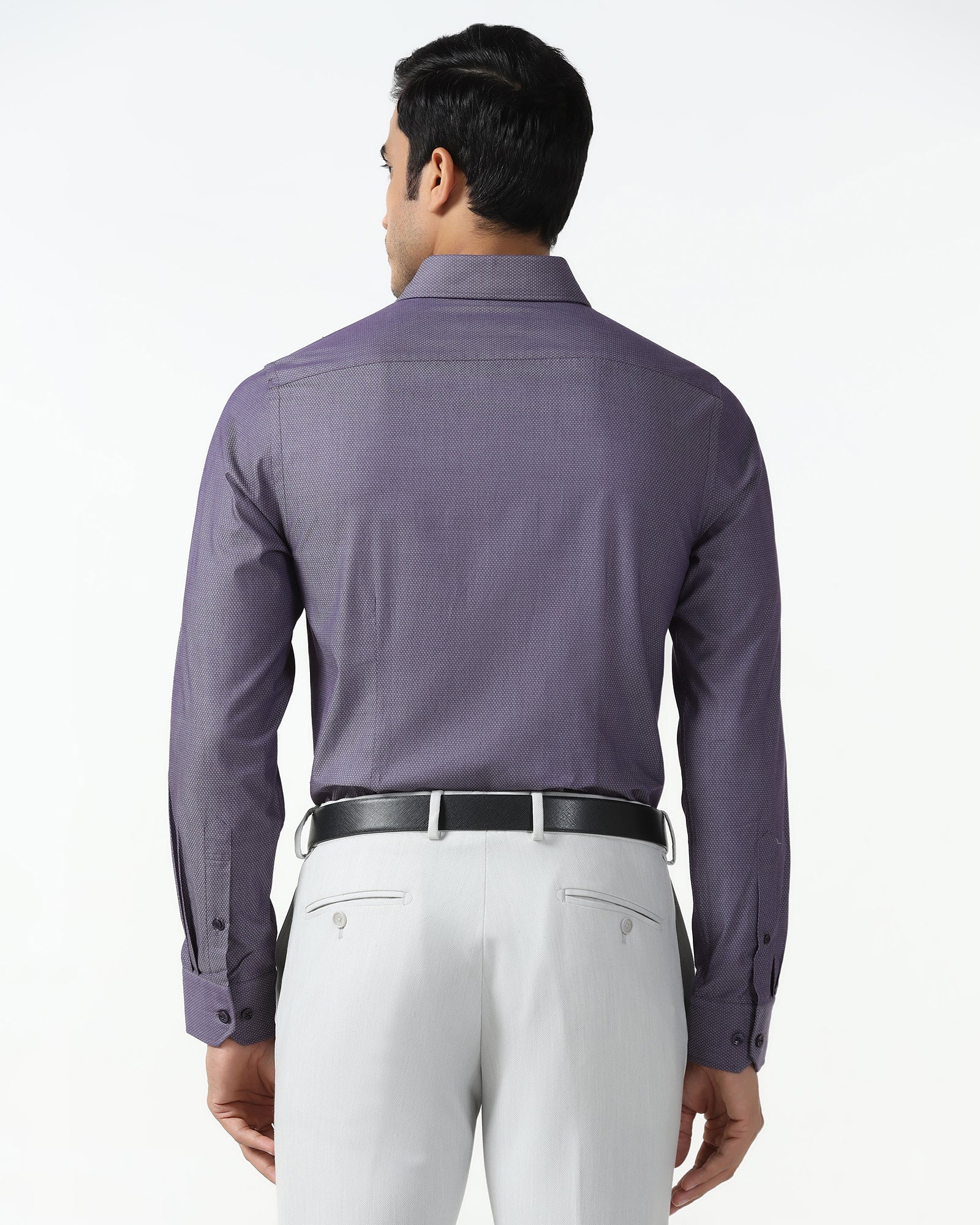 Mid Blue Textured Shirt - Ryan