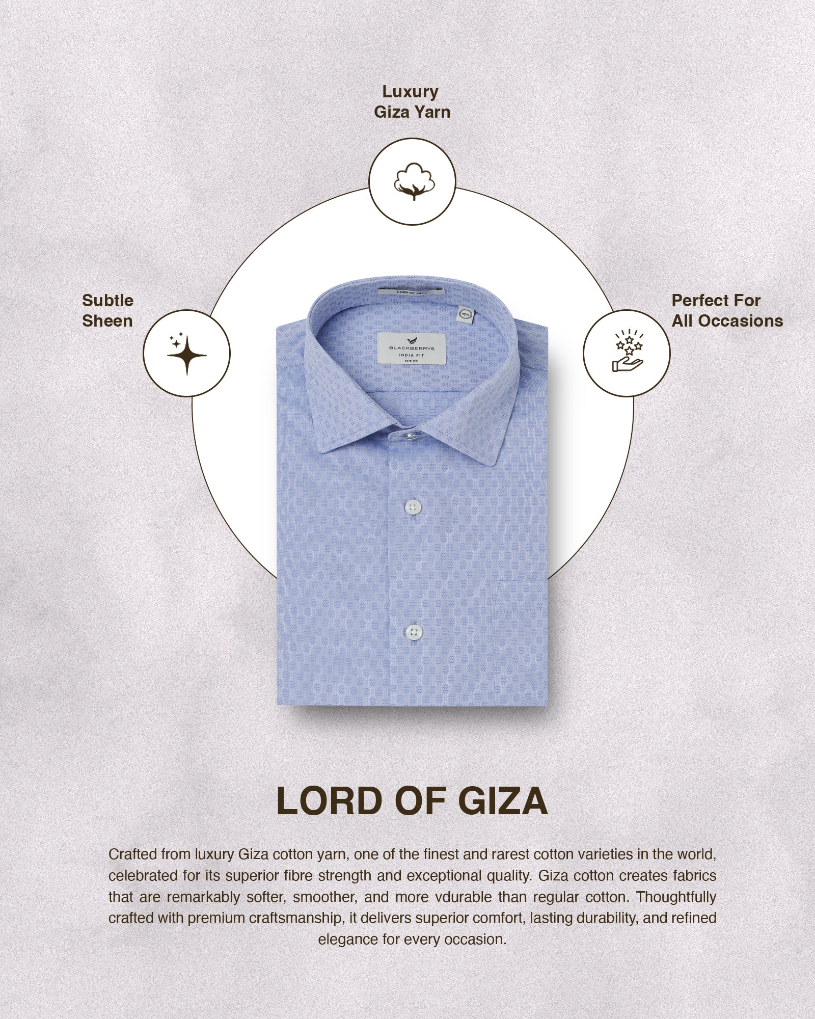 Mid Blue Textured Shirt - Seon