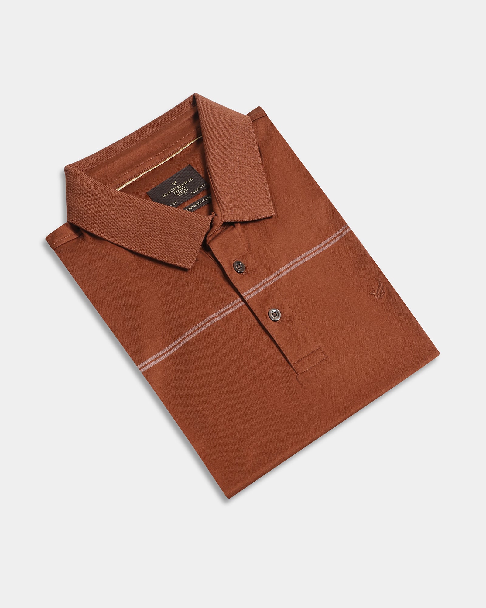 Mid Brown Luxe Textured Polo - Rickon